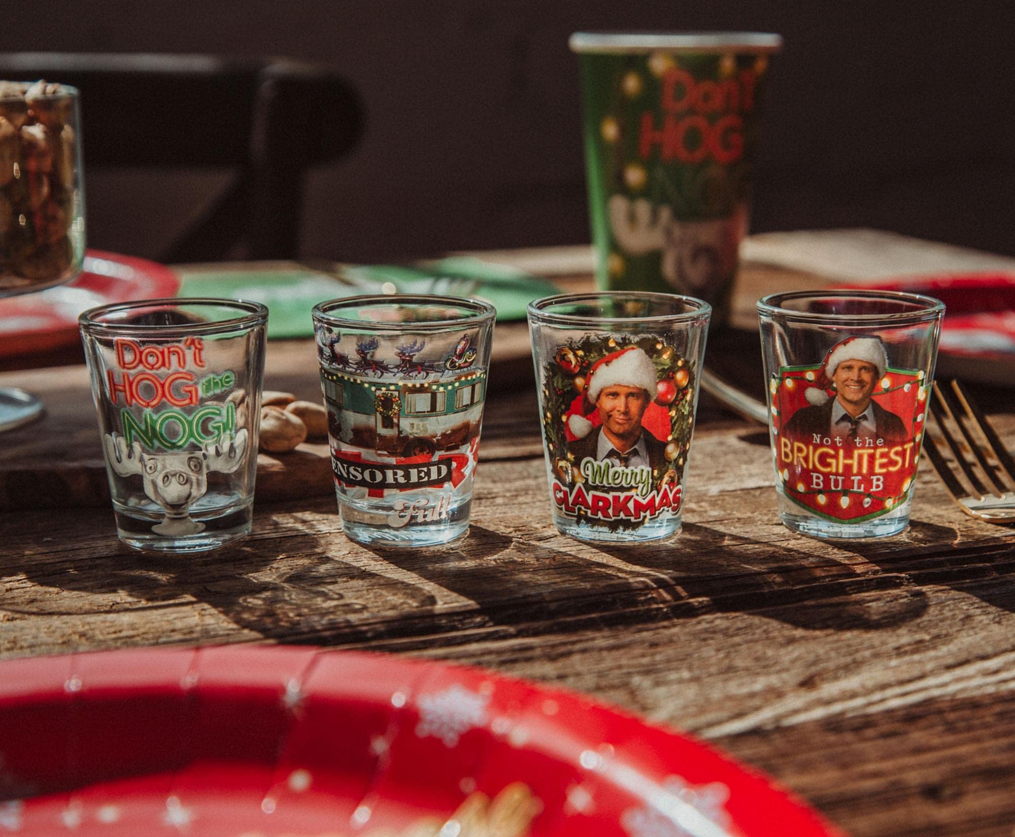 National Lampoons Christmas Vacation 4 Piece Mini Glass Set