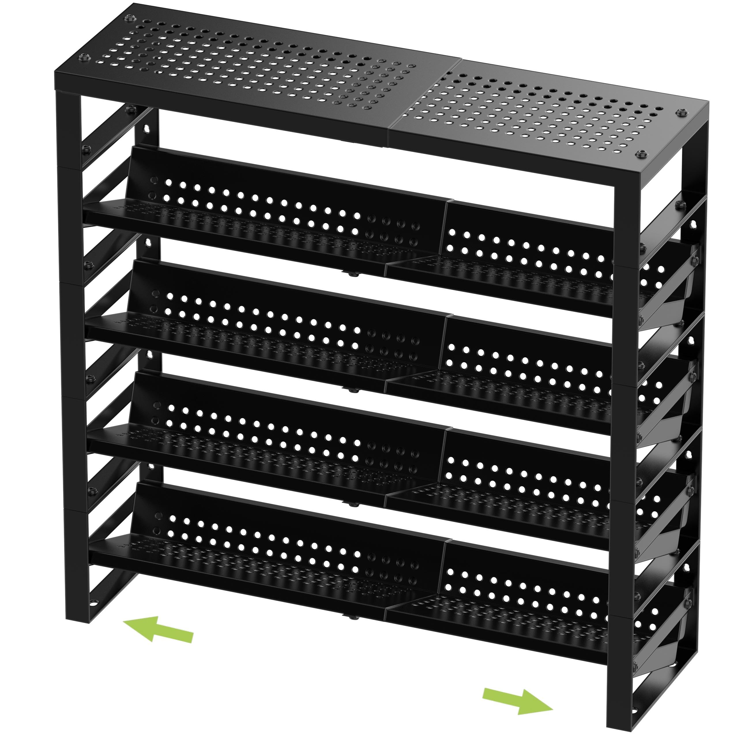 Jojocross Expandable, Stackable, Adjustable Spice Rack Kitchen Organizer,Metal Pantry Storage Shelves  MultiTier Shelf For Cab