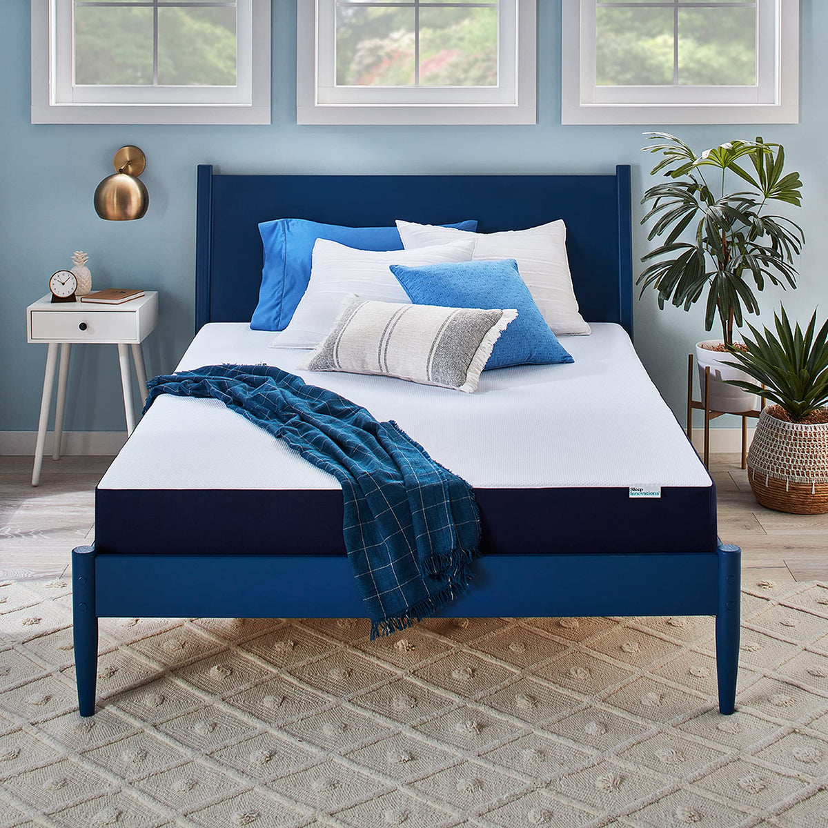 Sleep Innovations Marley 10 Inch Cooling Gel Memory Foam Mattress, King Size, Bed In A Box, Medium Firm Support