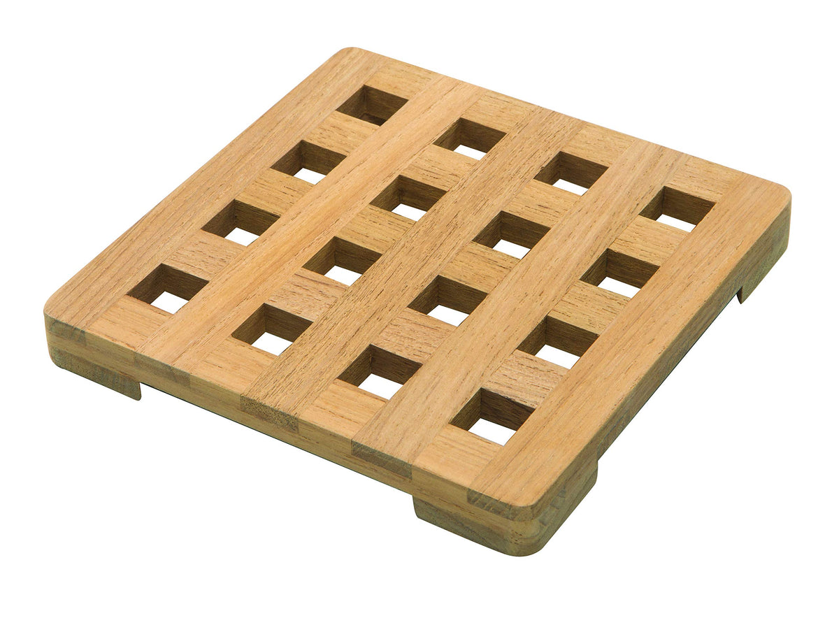 Whitecap 62420 Teak Small Square Trivet - 6''