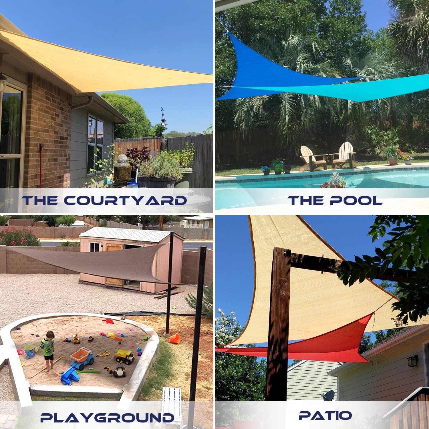 Windscreen4Less Sun Shade Sail 12 X 12 X 12 Uv Block Canopy Covers For Outdoor Patio Backyard Garden Awning Carpot Lawn Deck