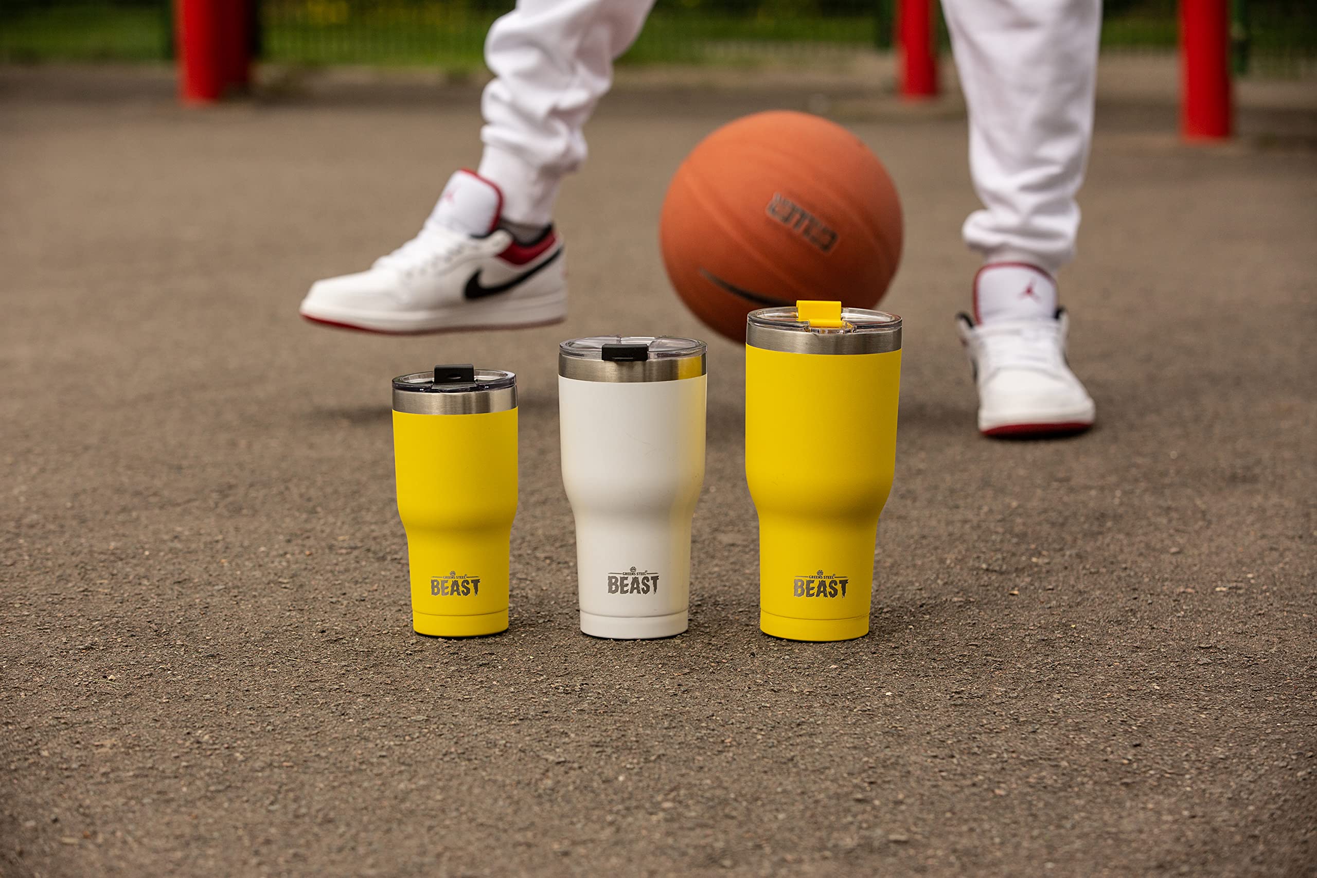 Beast 20 oz Tumbler Stainless Steel Vacuum Insulated Coffee Ice Cup Double Wall Travel Flask (Lemon)