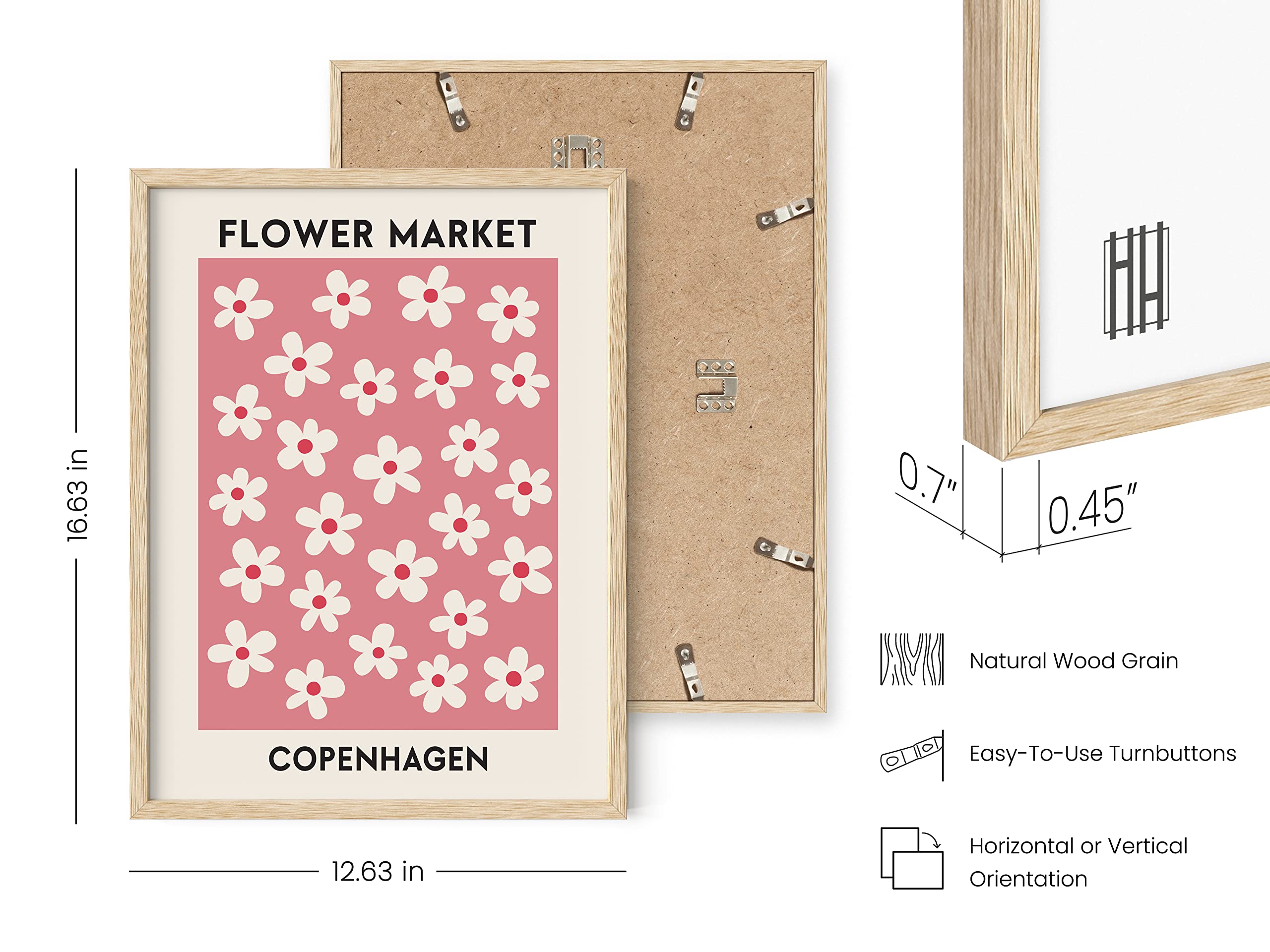 Haus And Hues Flower Market Posters Set Of 3, Danish Pastel Wall Decor, Danish Posters, Flower Painting, Blue, Green And Pink Po