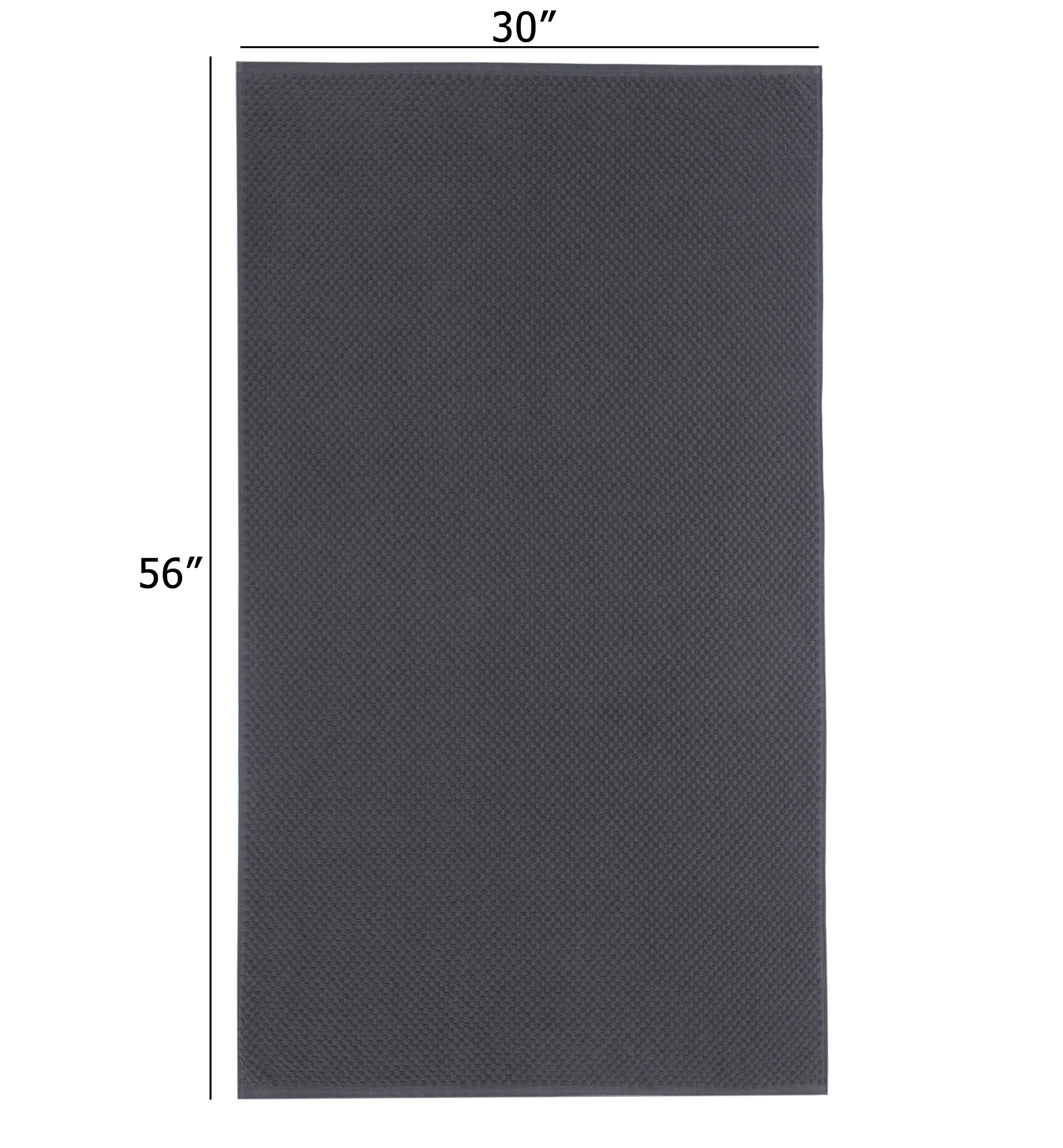 COTTON CRAFT Waffle Bath Towel - Set of 4 Luxury Euro Spa Waffle Weave Towels - 100% Ringspun Cotton Bath Towel - Absorbent Quick Dry Bath Towel Set - Oversized 30 inch x 56 inch - Grey