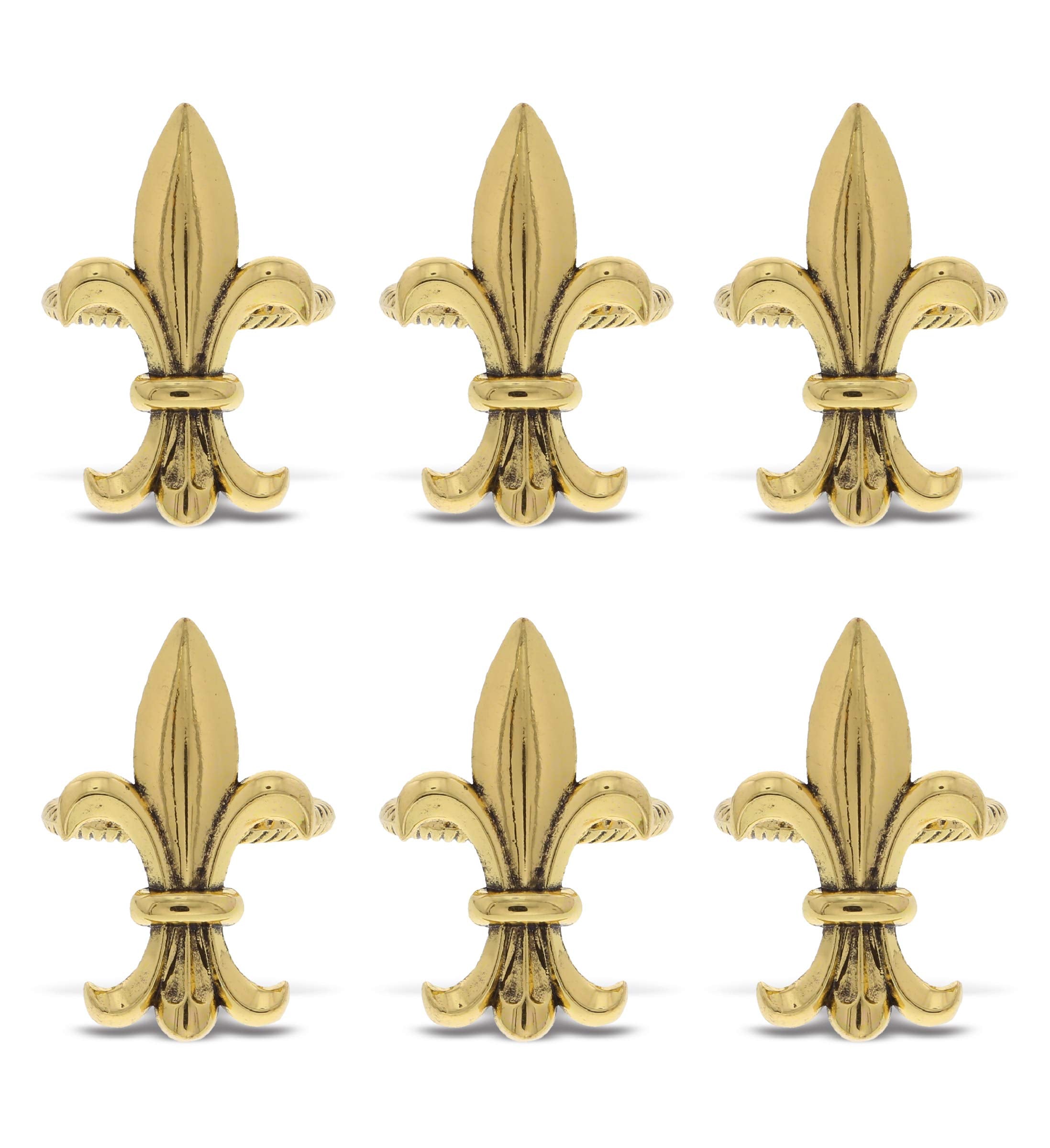 Kitchabon Gold Napkin Rings Set Of 6 - Elegant Metal Gold Napkin Holder Ring Bands, Fancy Table Centerpiece Napkin Rings For Hol