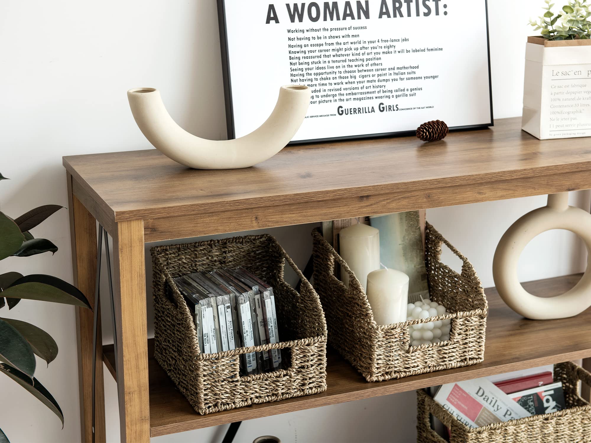 Storageworks Storage Baskets For Organizing, Wicker Baskets With Built-In Handles, Handwoven Wicker Storage Baskets, Seagrass Wi