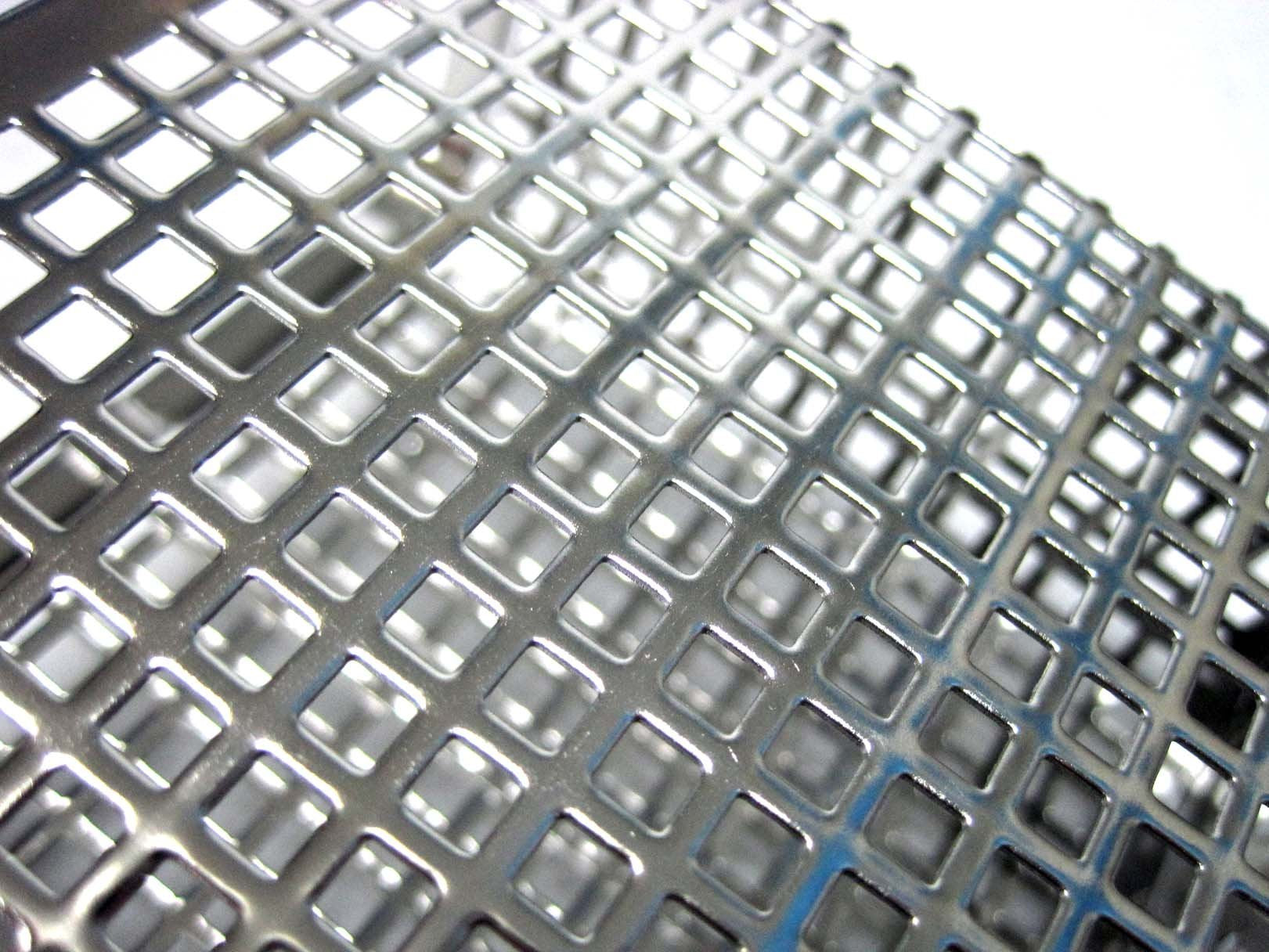 Small Square Stainless Steel Perforated Cutlery Basket Sink Rack Storage Silver by Stopia