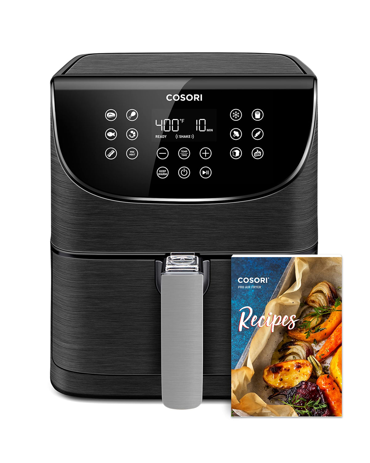 Cosori Pro Gen 2 Air Fryer 5.8Qt, Upgraded Version With Stable Performance & Sleek New Look, 13 One Touch Functions, 100 Paper &