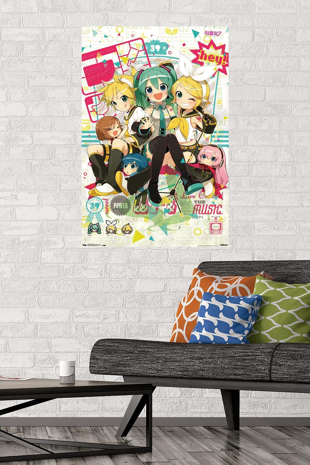 Trends International Hatsune Miku - Hey Wall Poster, 22.37'' X 34.00'', Premium Unframed Version