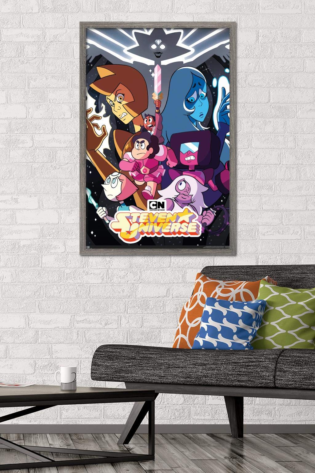 Trends International Steven Universe - One Sheet Wall Poster, 22.37'' X 34.00'', Barnwood Framed Version