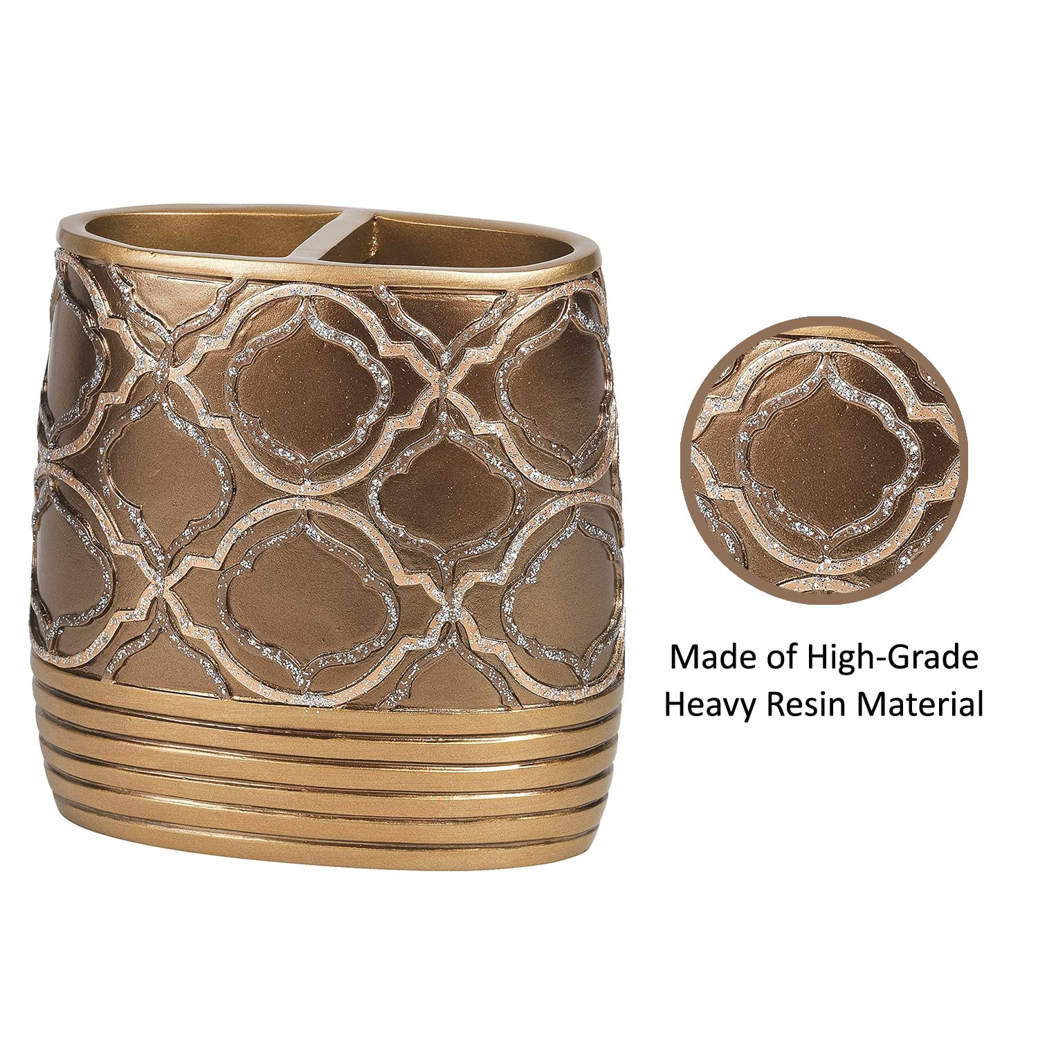 Popular Bath Toothbrush Holder, Spindle Collection, Gold
