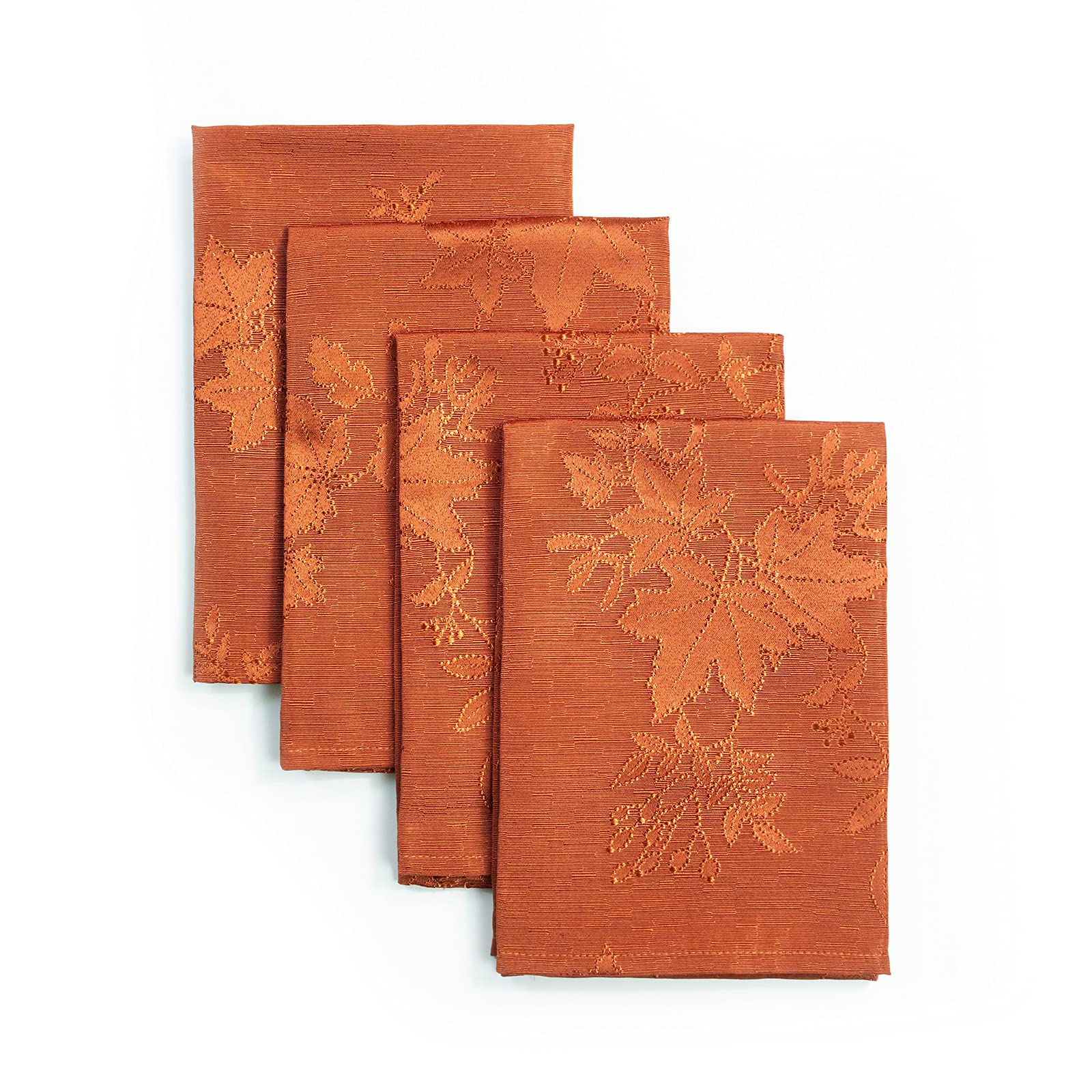 Benson Mills Tablecloth, Countryside Leaves Damask Fabric Tablecloth, Fall, Harvest & Thanksgiving Table Cloth(Rust/Burnt Orange