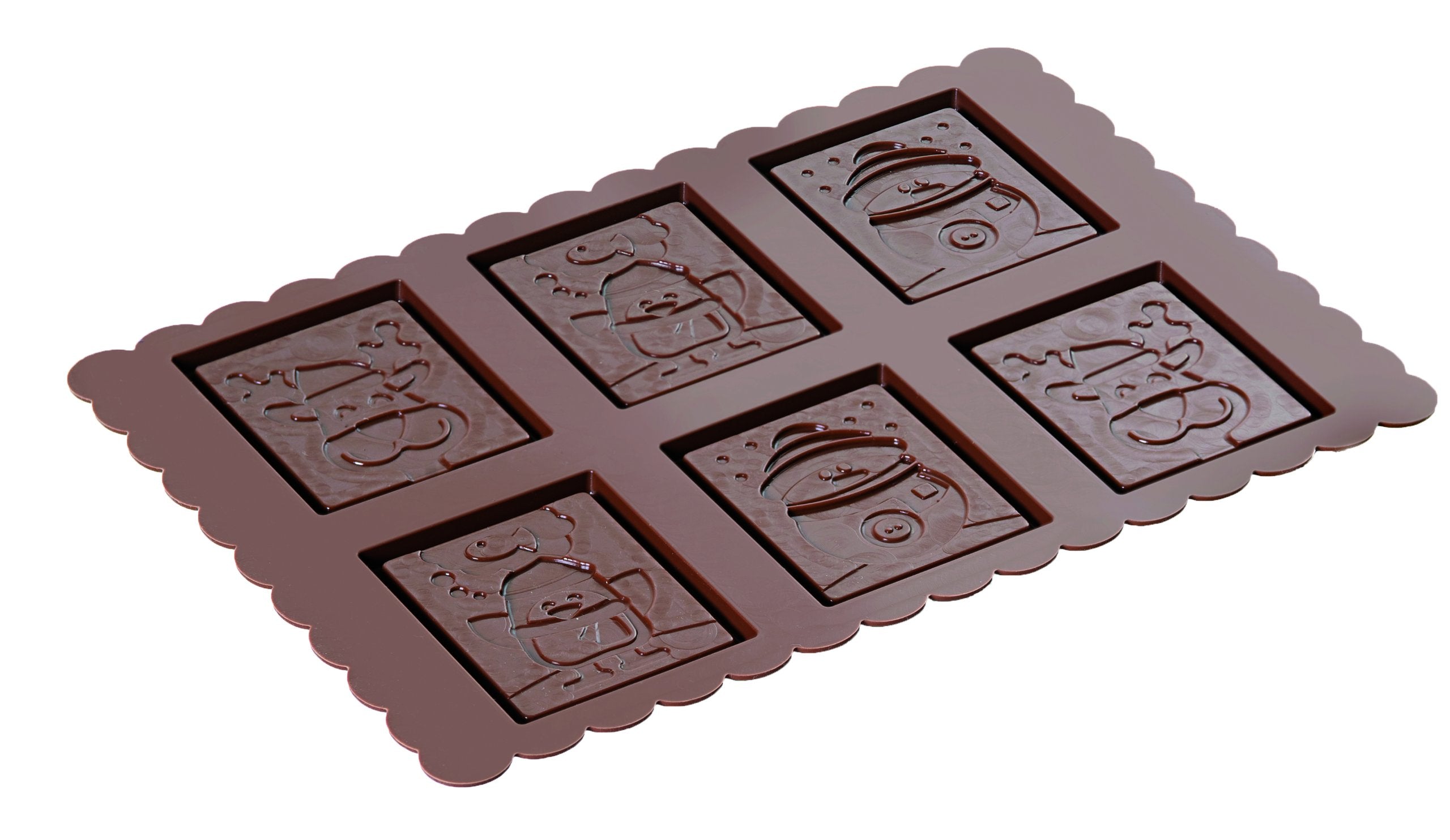 Silikomart 22.161.77.0065 Kit for Preparing Biscuits Topped with Chocolate  Brown and White