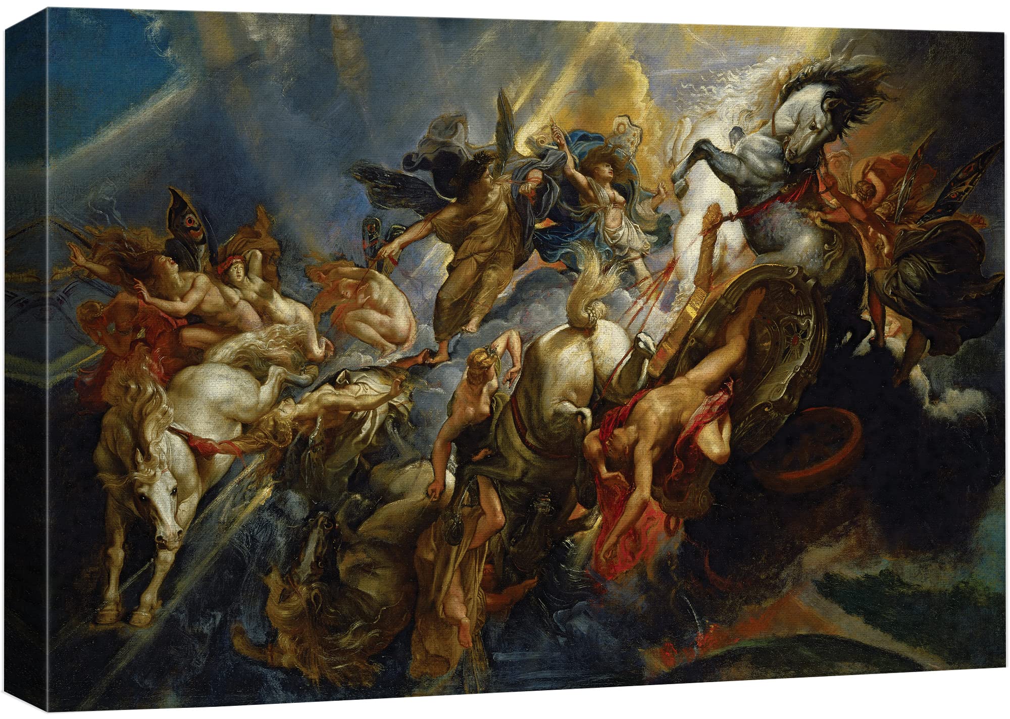 Wall26 - Oil Painting Of The Fall Of Phaeton By Peter Paul Rubens - Baroque Style - Angels, Catholic, Christianity - Canvas Art