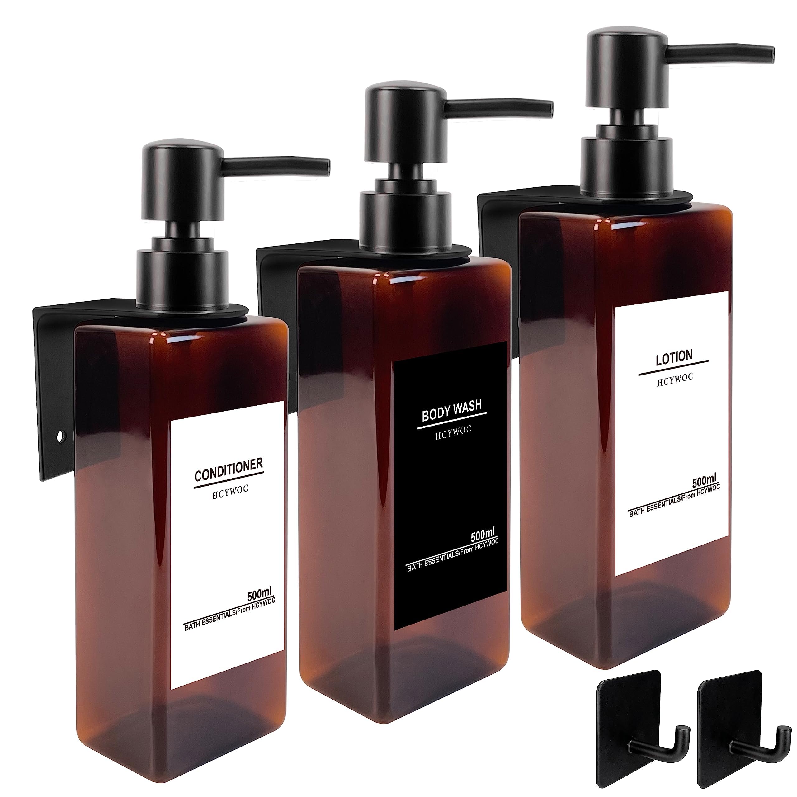 Shampoo Dispenser For Shower Wall, Shampoo And Conditioner Dispenser With 16 Waterproof Labels, No Drill Shower Soap Dispenser B