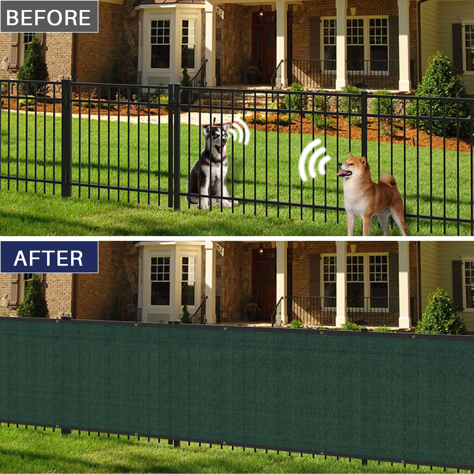 Windscreen4Less Heavy Duty Fence Privacy Screen Green 4 X 13 With Reinforced Gindings And Grass Grommets Garden Windscreen Mesh