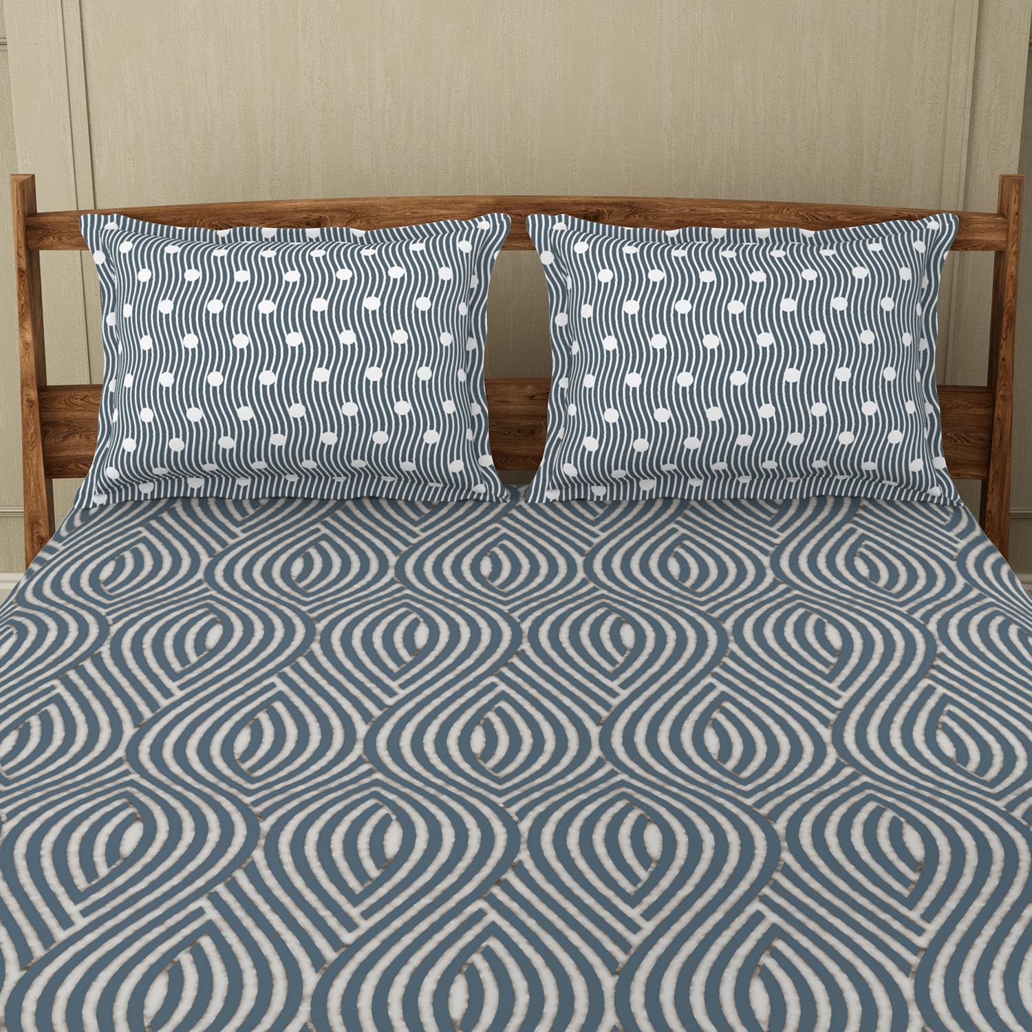 Welspun Wonder-Full 200 Tc Cotton Rich Double Bedsheet-Dragonfly