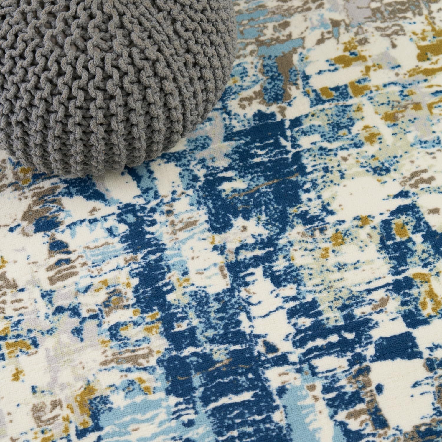 Welspun Wonder-Full Polyster Carpet-Blue