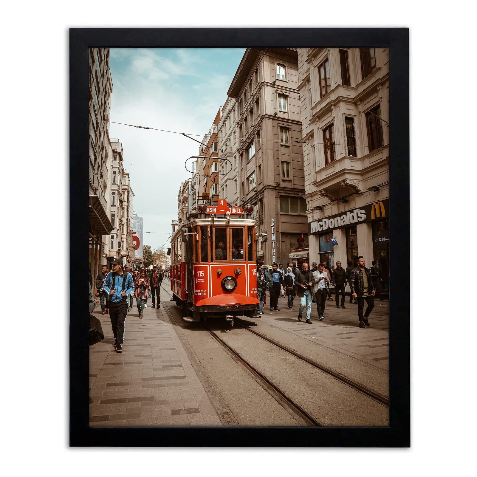 Golden State Art, 16x20 Black Picture Frame Made of Solid Wood And Tempered Glass - Wall Display - Great for Wedding Photos, Fam