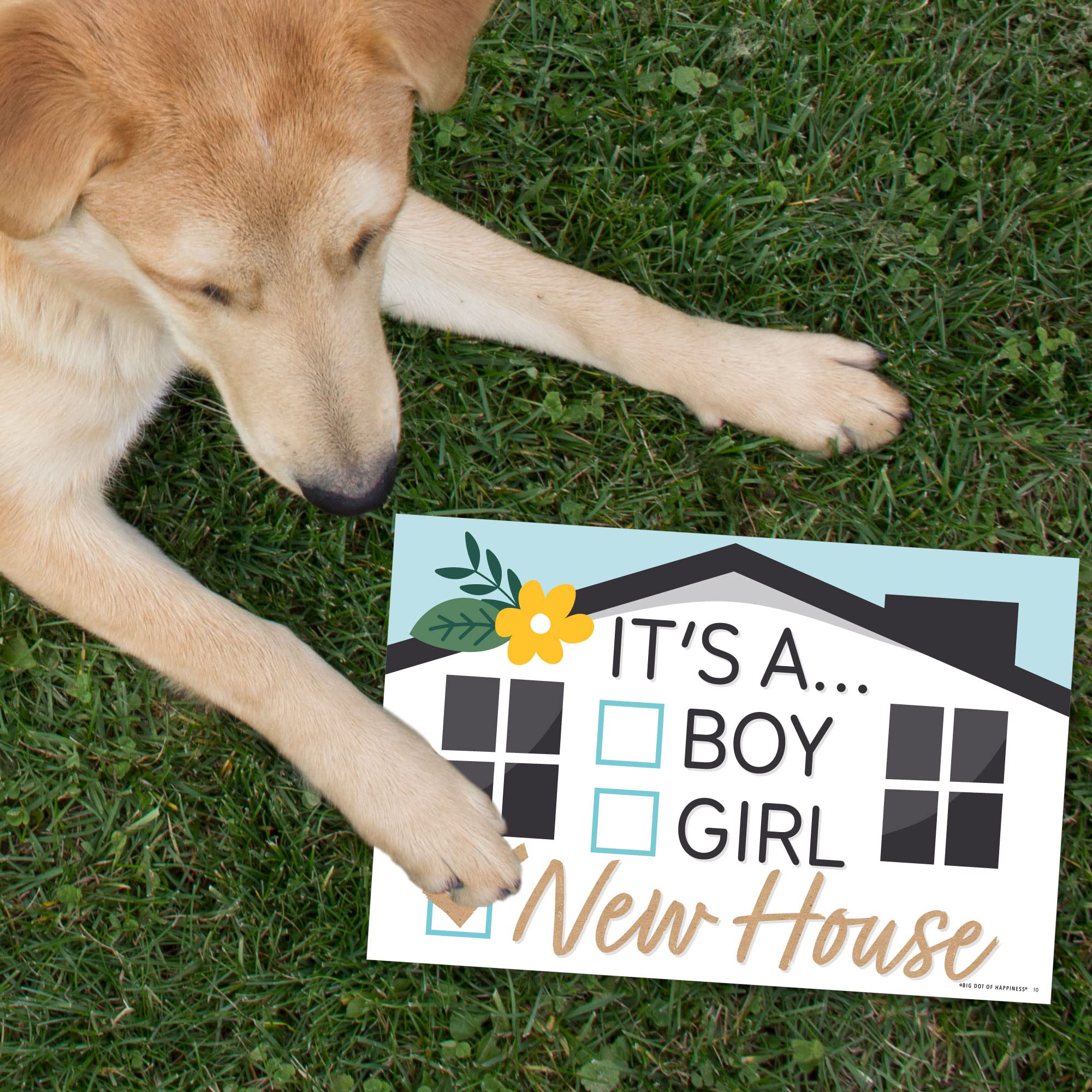 Big Dot Of Happiness Welcome Home Housewarming - Photo Prop Signs - New Sweet Home Announcements - 10 Pieces