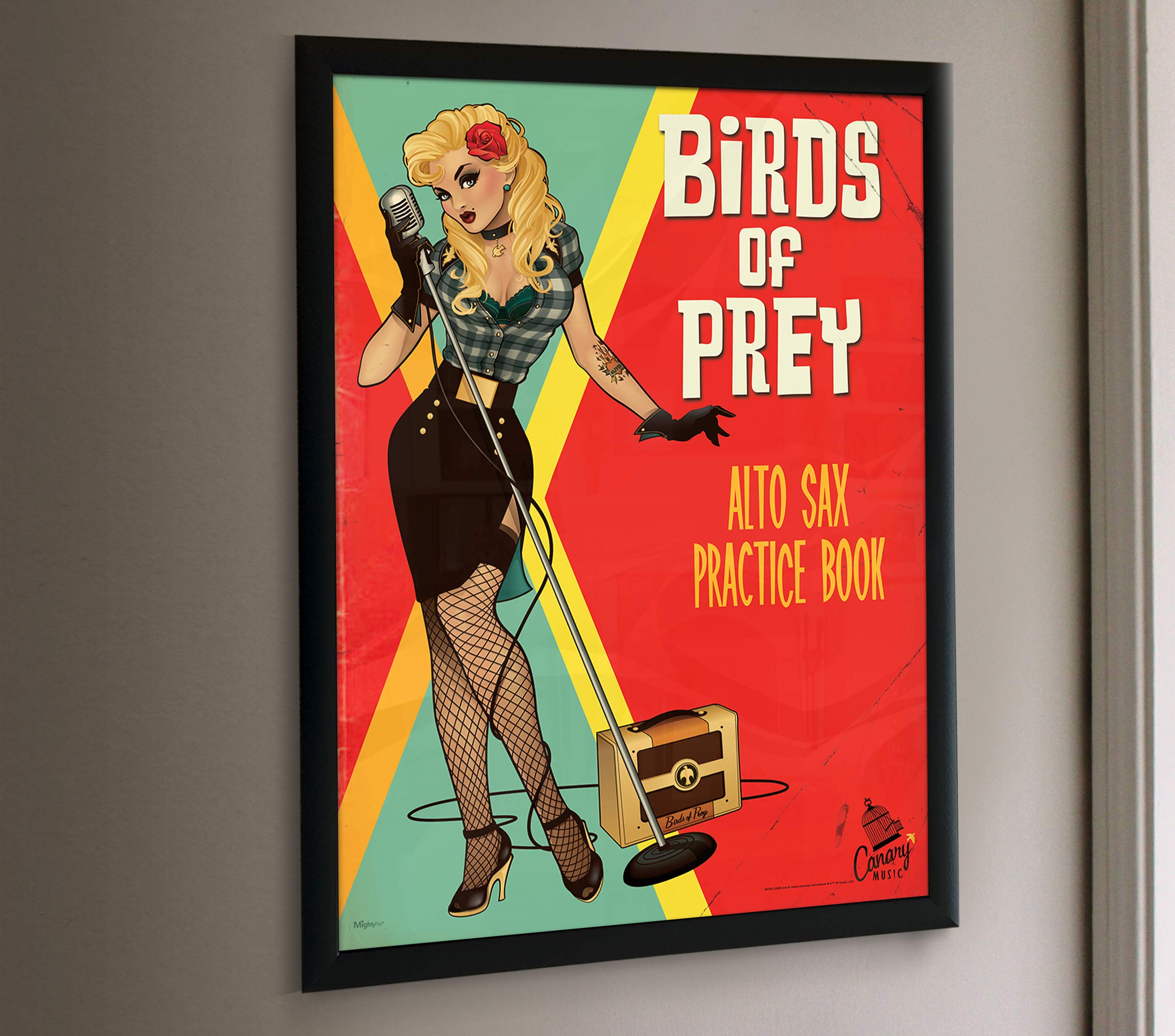 Mightyprint Dc Comics - Bombshell Black Canary - Justice League - Durable 17    X 24 Wall Art - Not Made Of Paper - Officially L