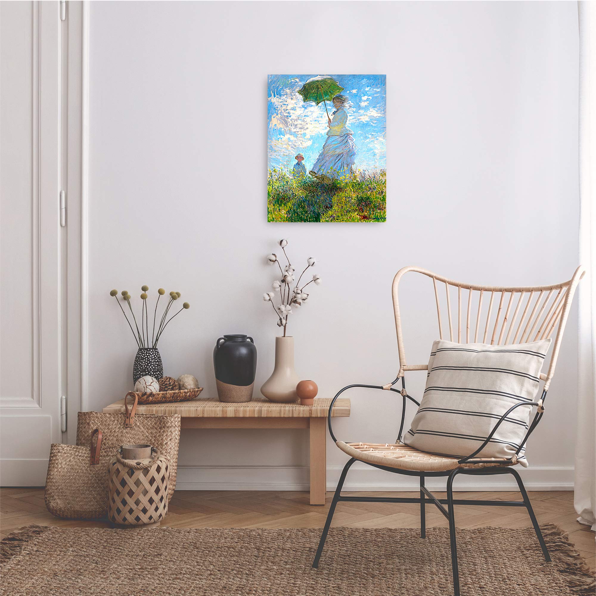 A&T Artwork The Walk, Woman With A Parasol (1875) By Claude Monet The World Classic Art Reproductions, Giclee Canvas Prints Wall