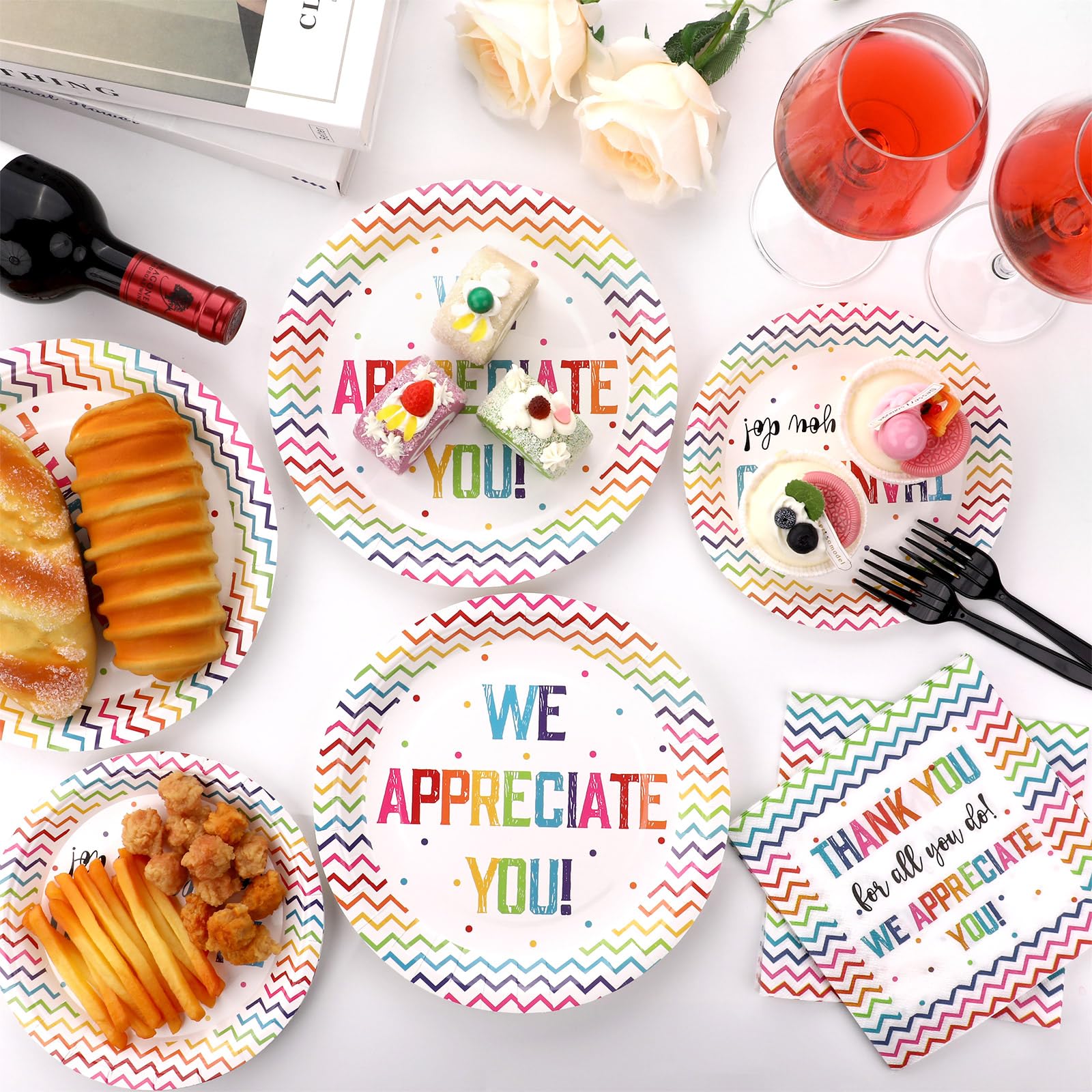 Thank You Party Plates Napkins We Appreciate You Tableware Teacher Appreciation Dinnerware Be Thankful To Teacher Doctor Staff D