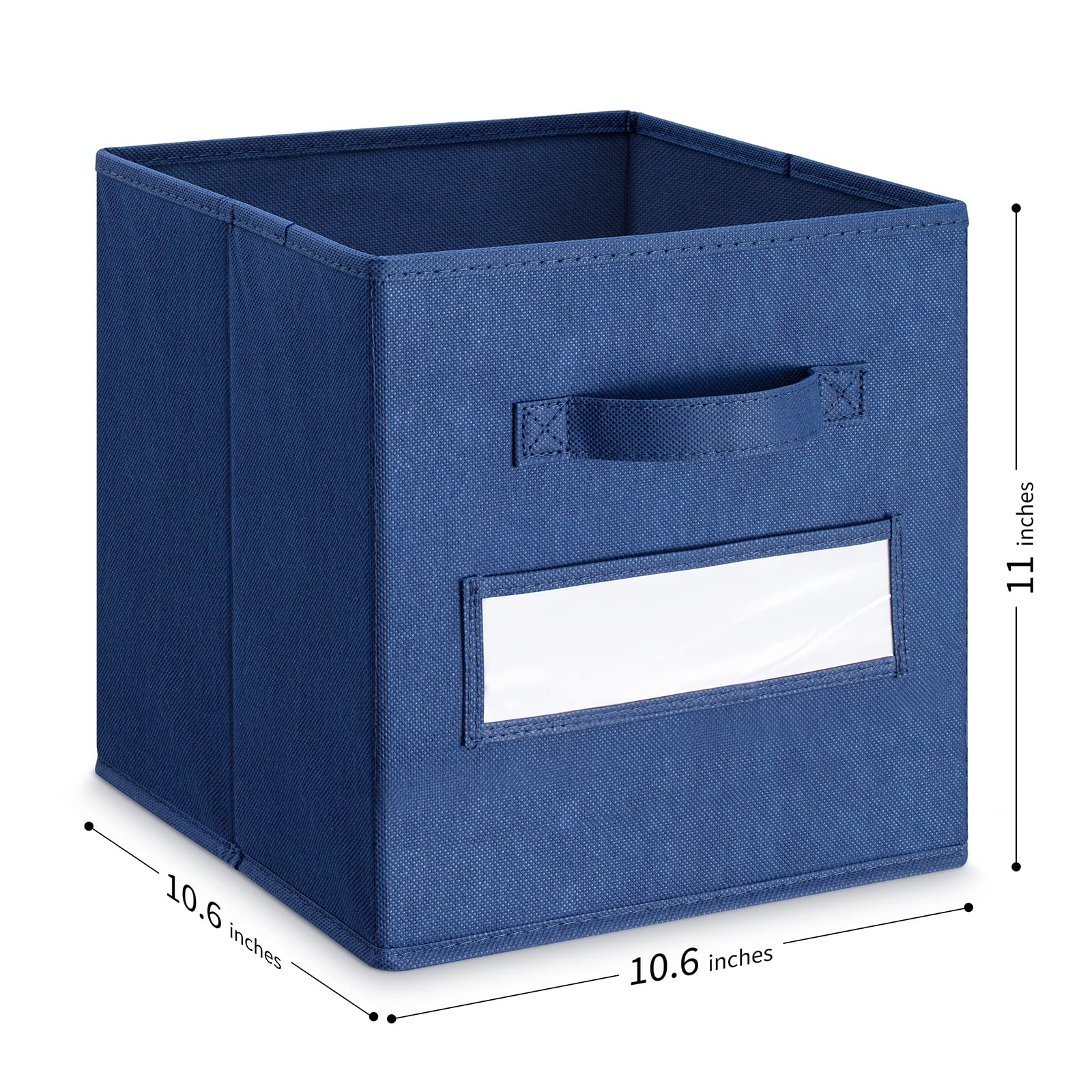 Artsdi Set Of 10,Foldable Cube Storage Bins With 10 Labels Window Cards & A Pen,Baskets Containers For Shelves,Closet Organizers