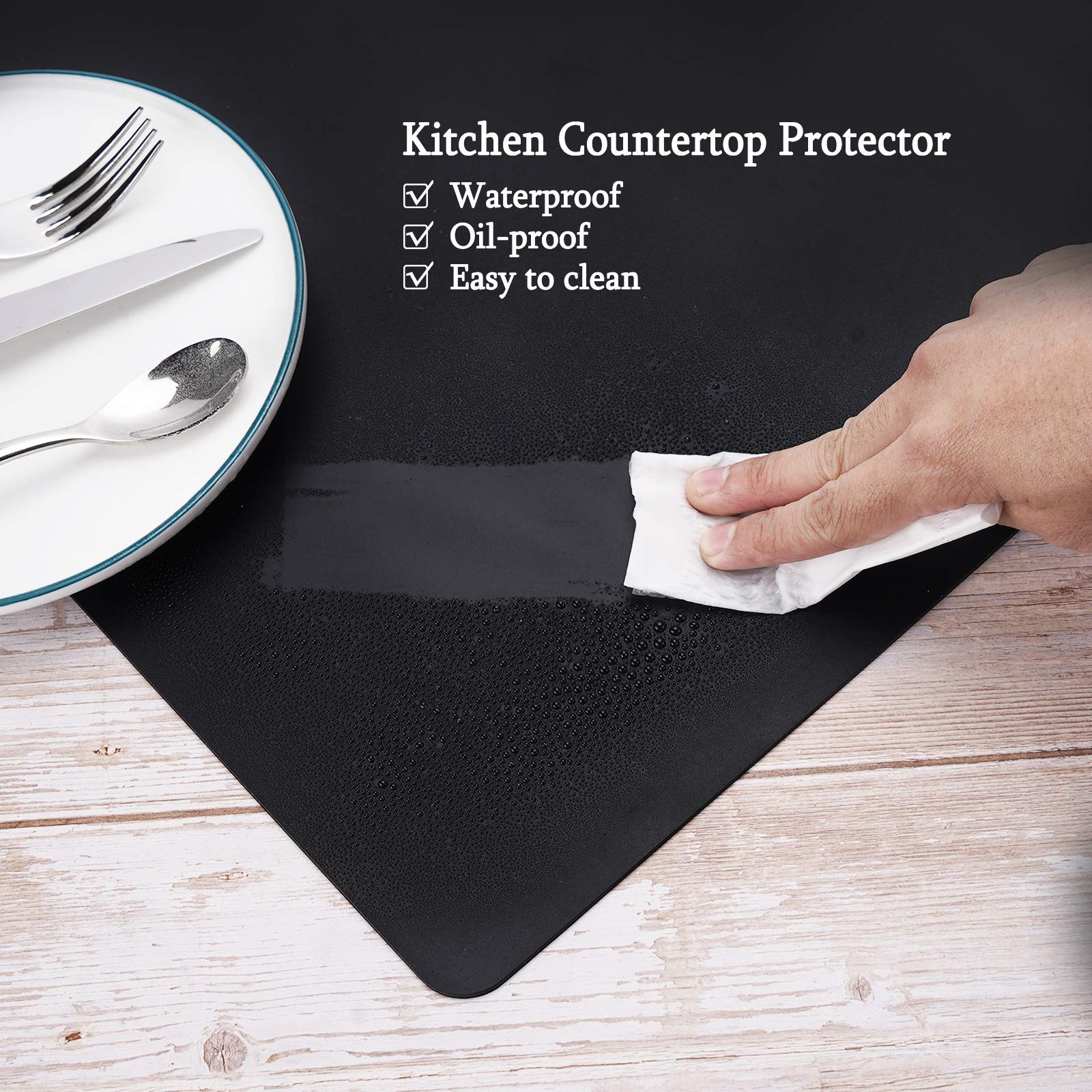 Gartful Silicone Mats For Countertop - Thicker, 28'' By 20'' Extra Large Multipurpose Mat, Counter Table Protector, Desk Saver P