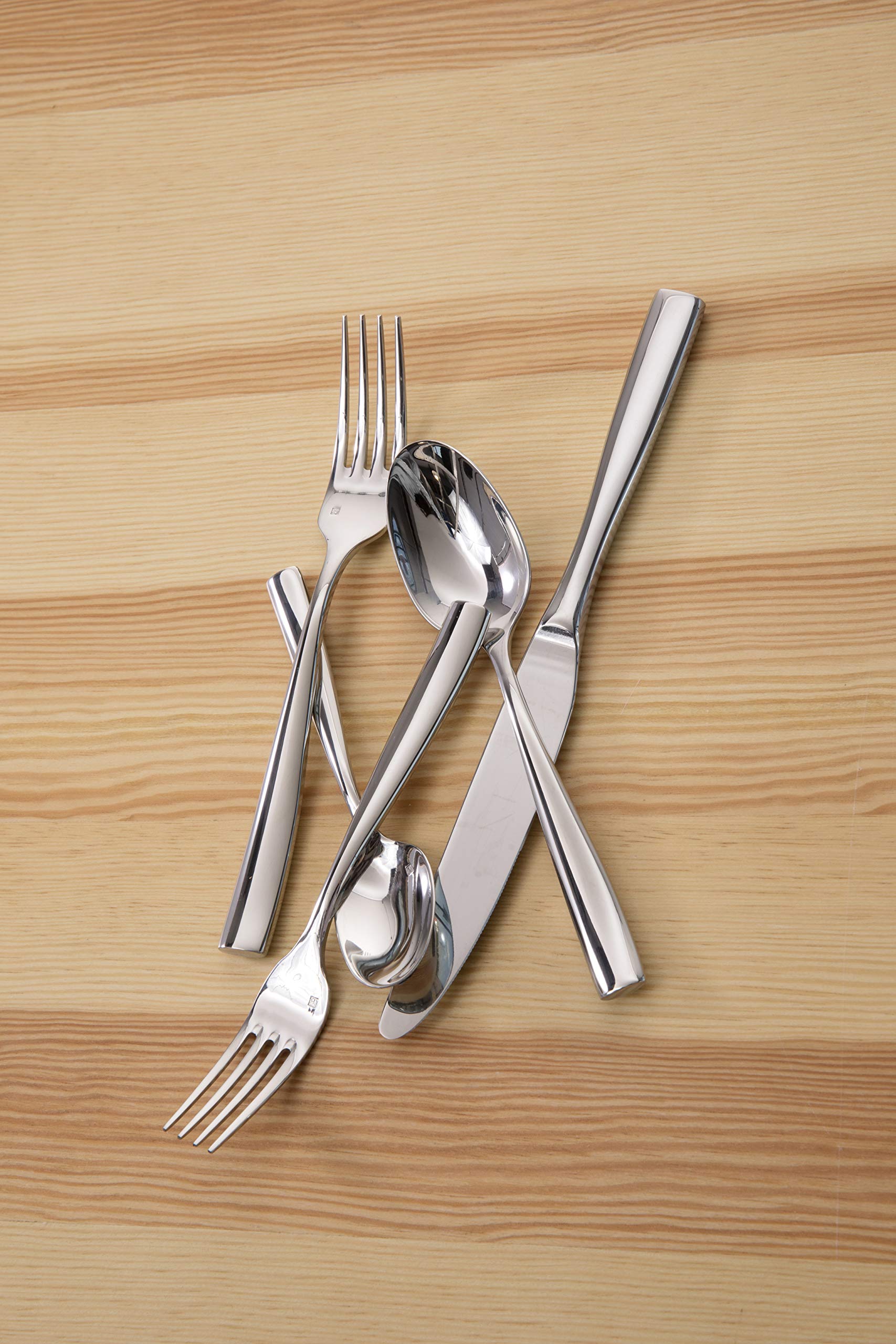 Fortessa Lucca 20-Piece Flatware Set, Polished Stainless Steel, Model 5pps-102-20PC