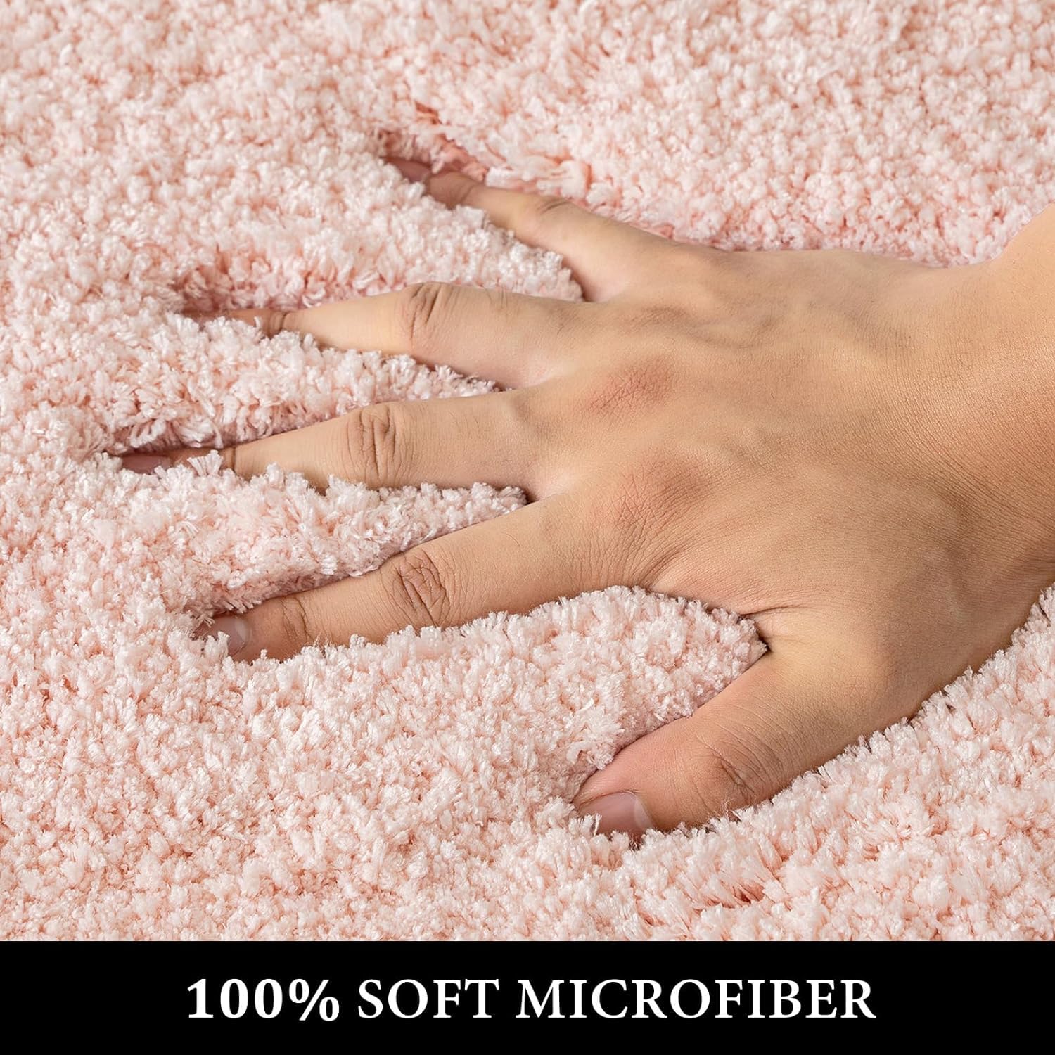 Miulee Pink Bathroom Rugs Set 2 Piece, Non Slip Bath Mat With Absorbent Microfiber, Ultra Soft Thick Rugs For Bathroom Floor Tub