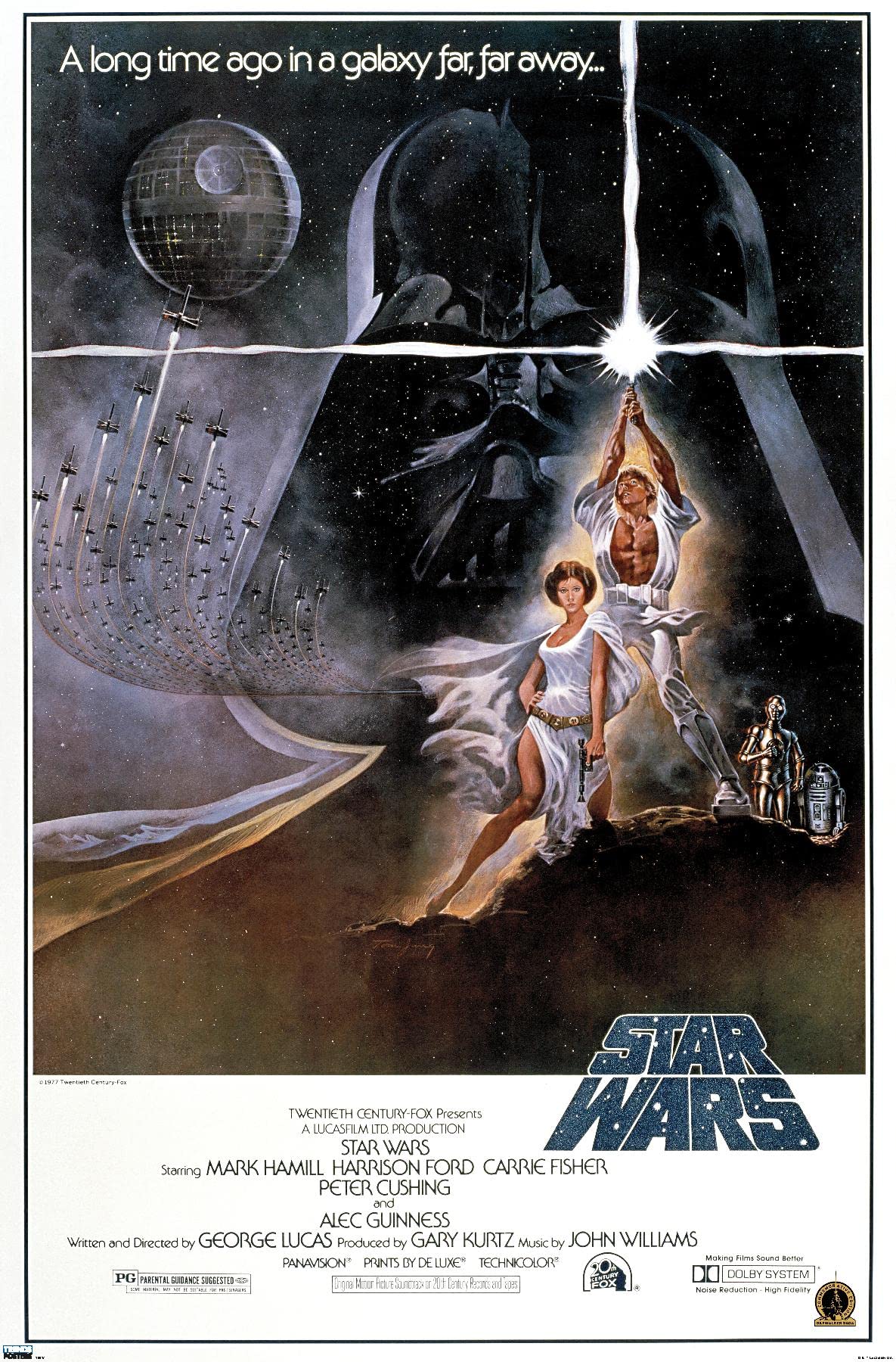 Trends International 24X36 Star Wars: A New Hope - Original One Sheet Wall Poster, 24'' X 36'', Premium Unframed Version