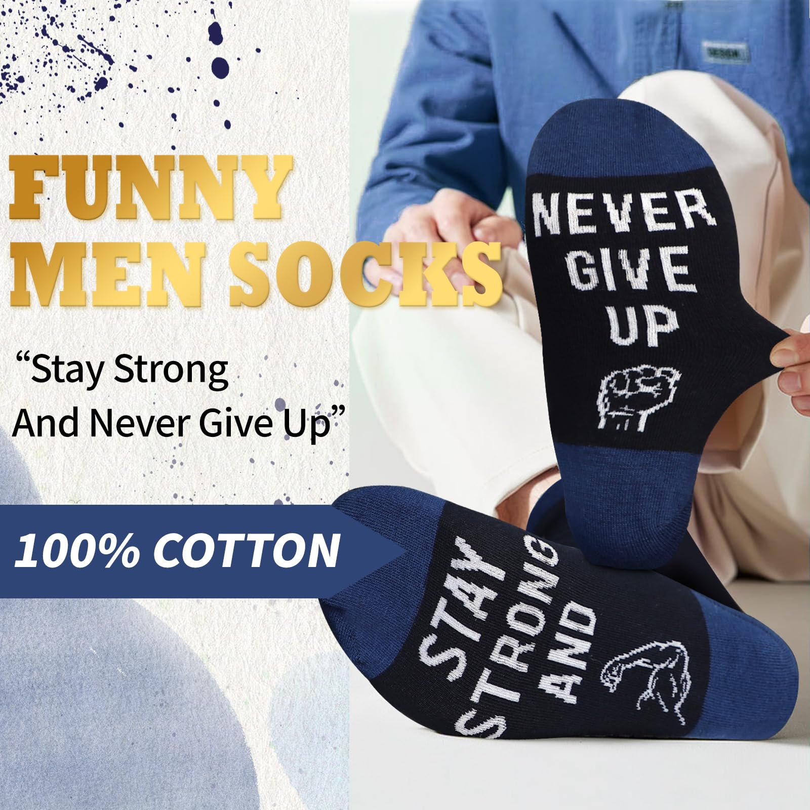 Get Well Soon Gifts for Men, Care Package for Men Get Well Gift Basket with Inspirational Blanket Socks Comfort Items for After