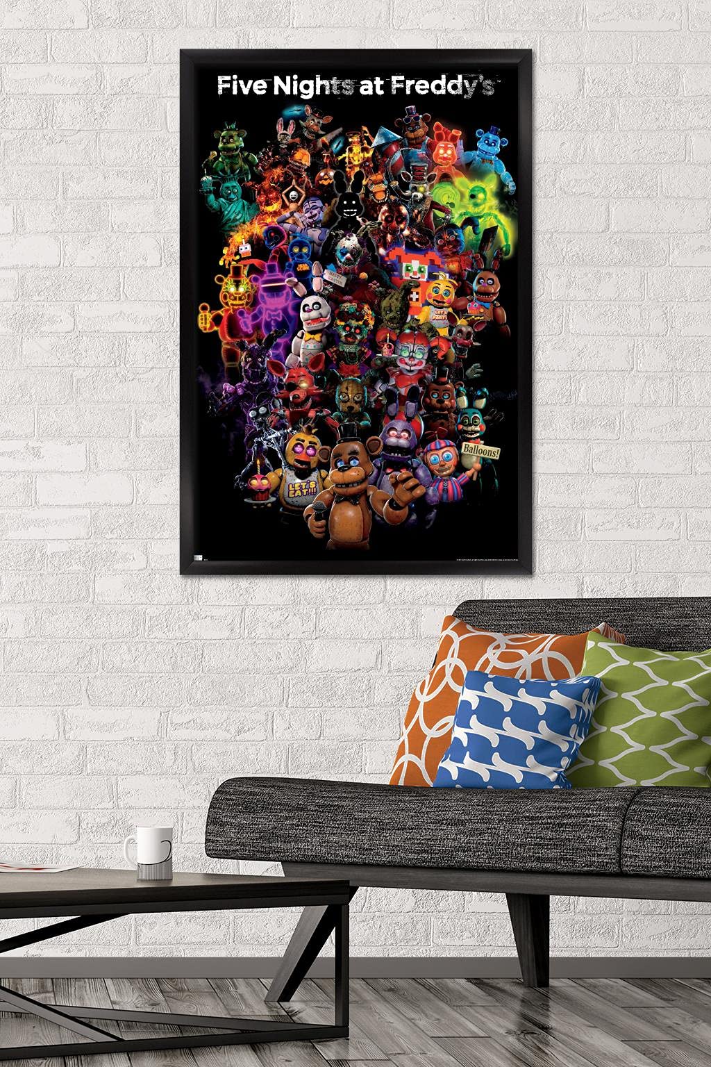 Trends International Five Nights At Freddy'S: Special Delivery - Collage Wall Poster, 22.37'' X 34.00'', Black Framed Version