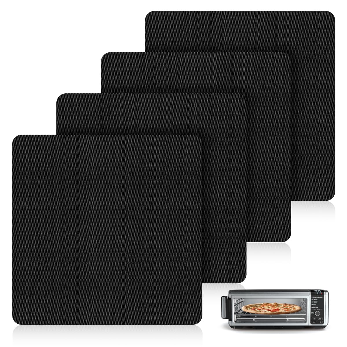 Aieve Air Fryer Oven Liners  Non-stick Mat Baking Compatible with Ninja Foodi SP101 SP201 SP301 Fry Toaster Microwave (3 Pack)