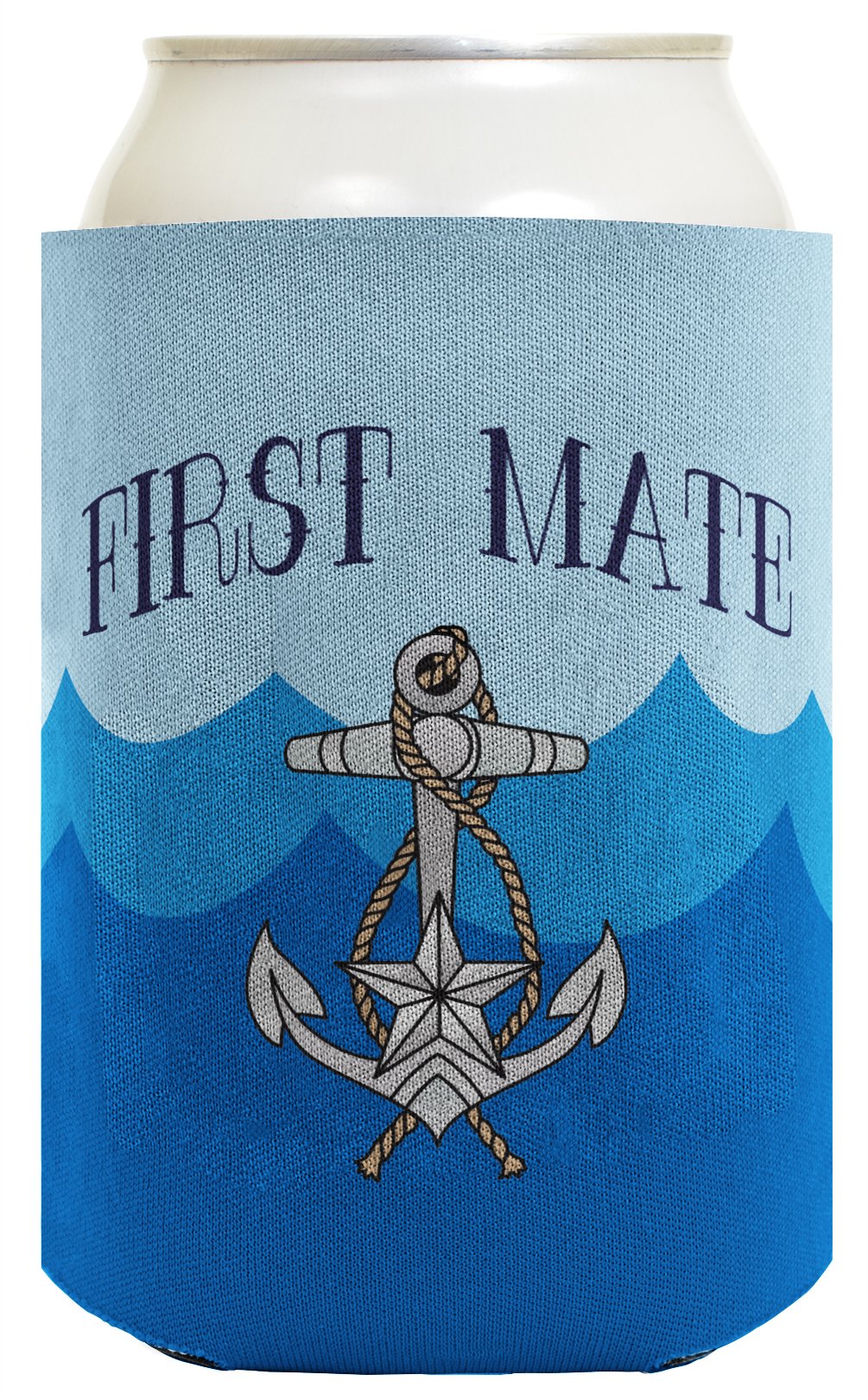 Boating Gifts Captain First Mate Bundle Diving Gifts 2 Pack Can Coolie Drink Coolers Coolies Waves