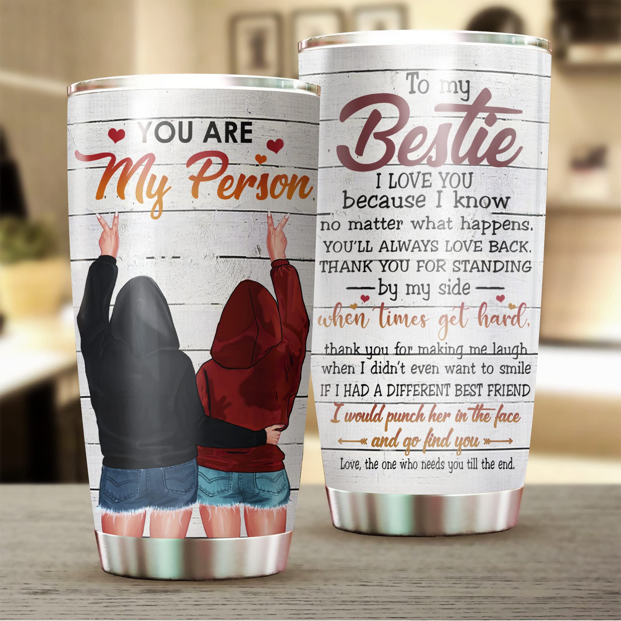 Qdartstore Gifts For Women Best Friend Stainless Steel You Are My Person Tumbler Unique Gift For Bestie Best Friend Bff Coworker