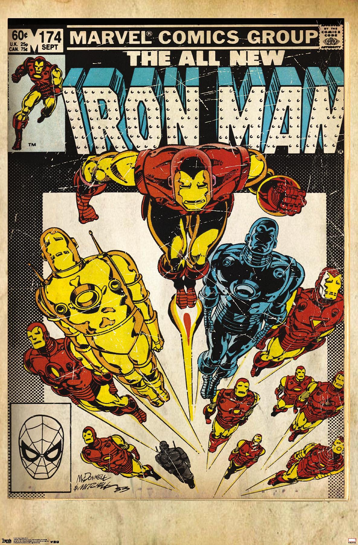 Trends International Marvel Comics - Iron Man - Cover #174 Wall Poster, 22.375'' X 34'', Premium Unframed Version