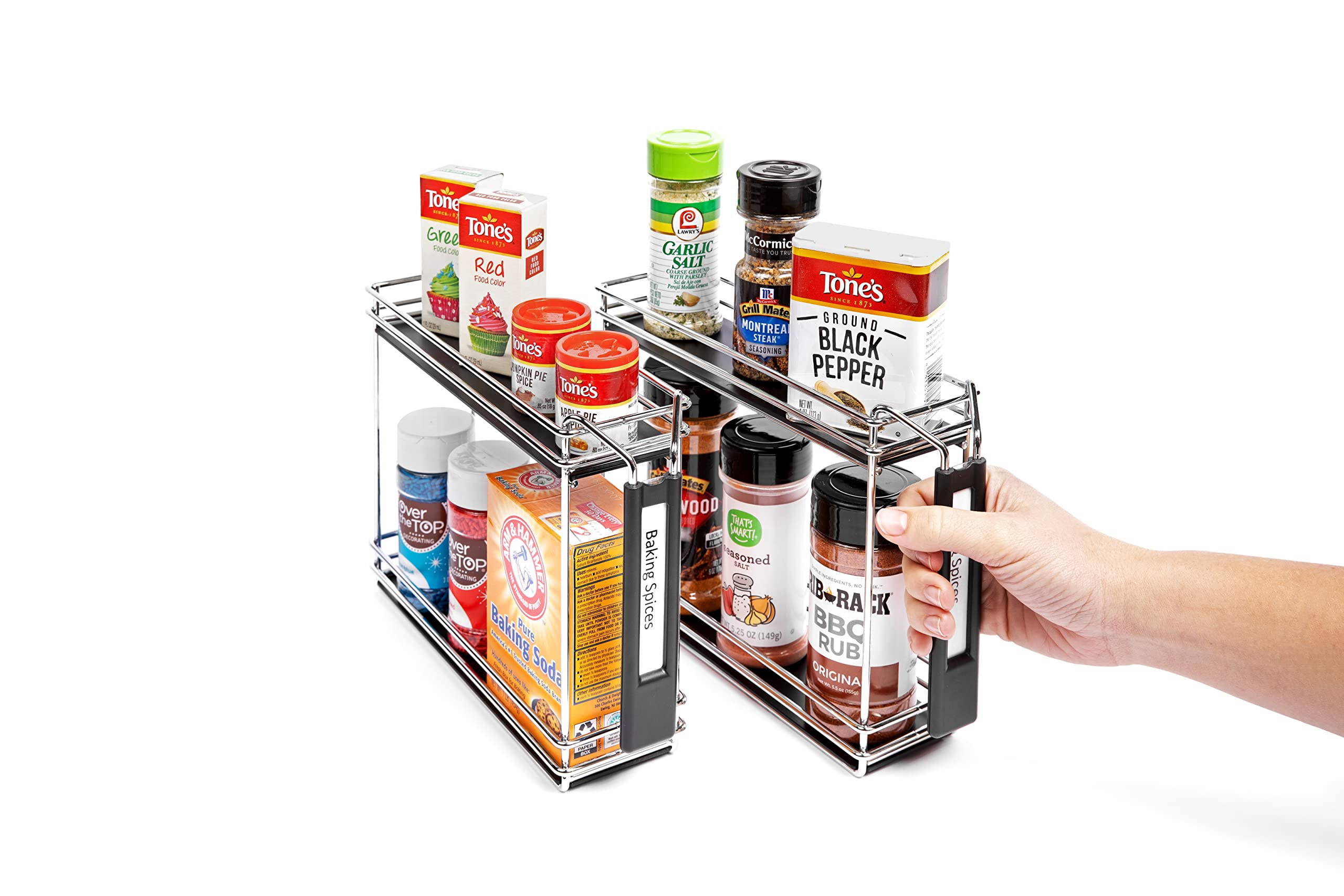 Nifty Solutions Spice Caddy - Set Of Two, Chrome