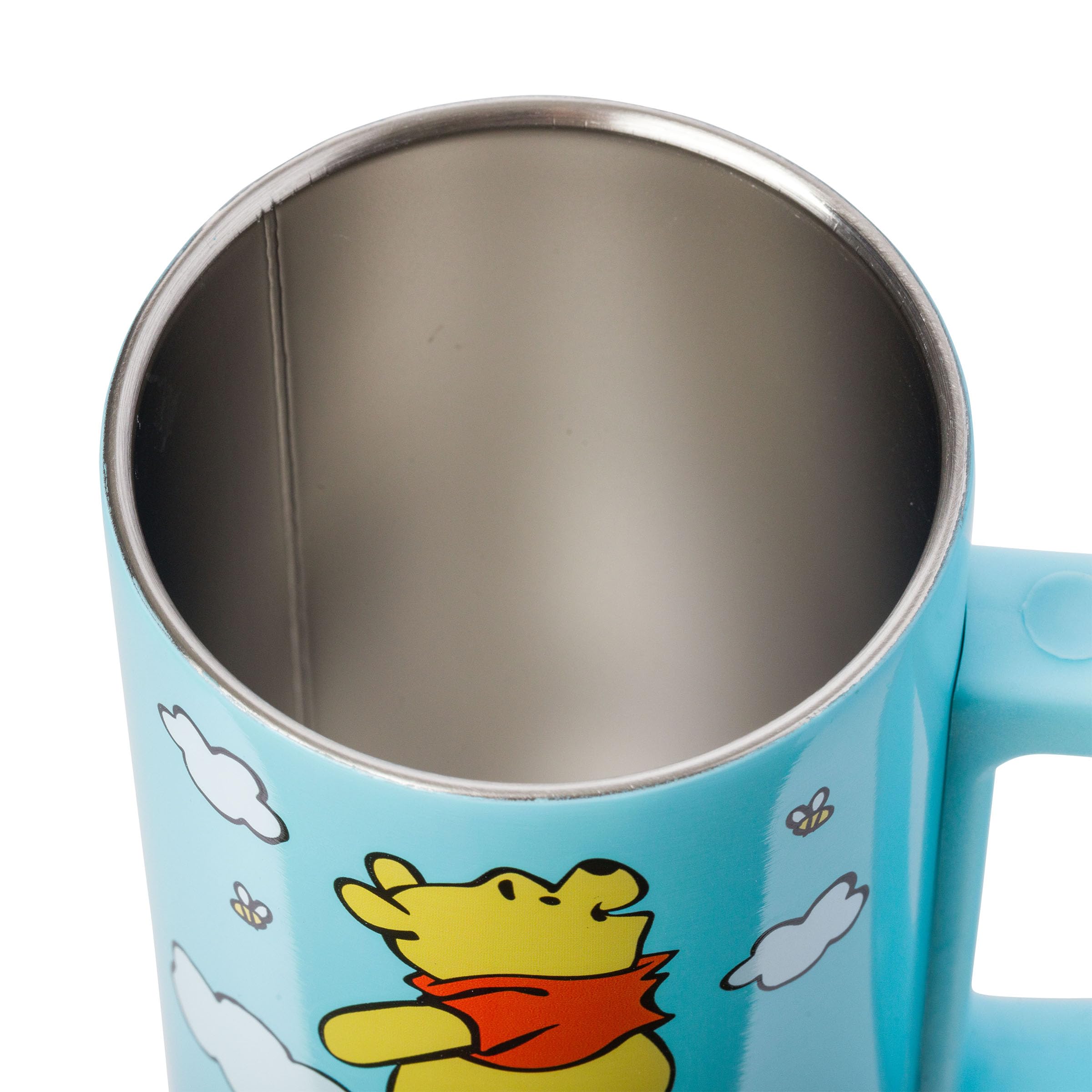 Silver Buffalo Disney Winnie The Pooh Hunny Stack Double Wall Stainless Steel Coffee Mug With Handle, 15 Ounces