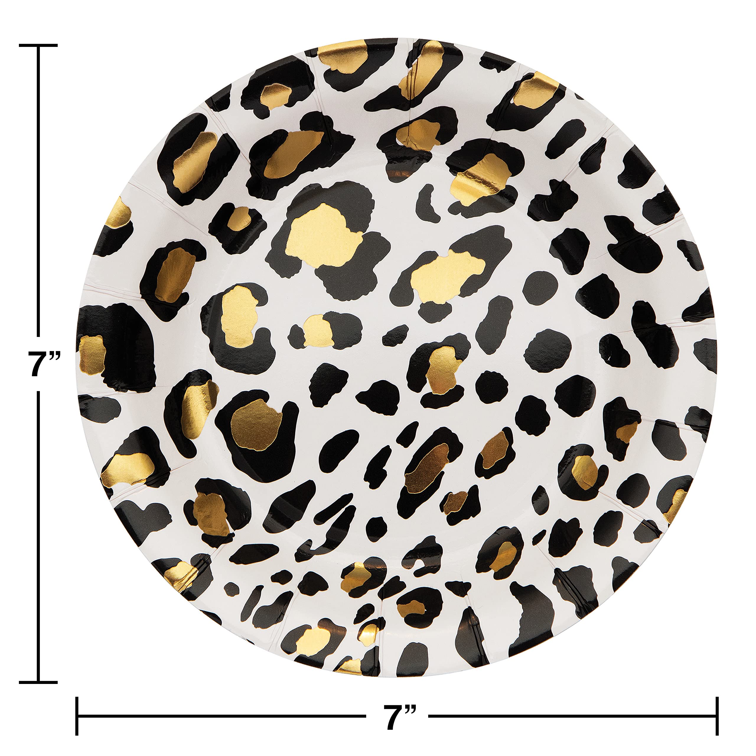Leopard Dessert Plates, 8 Ct