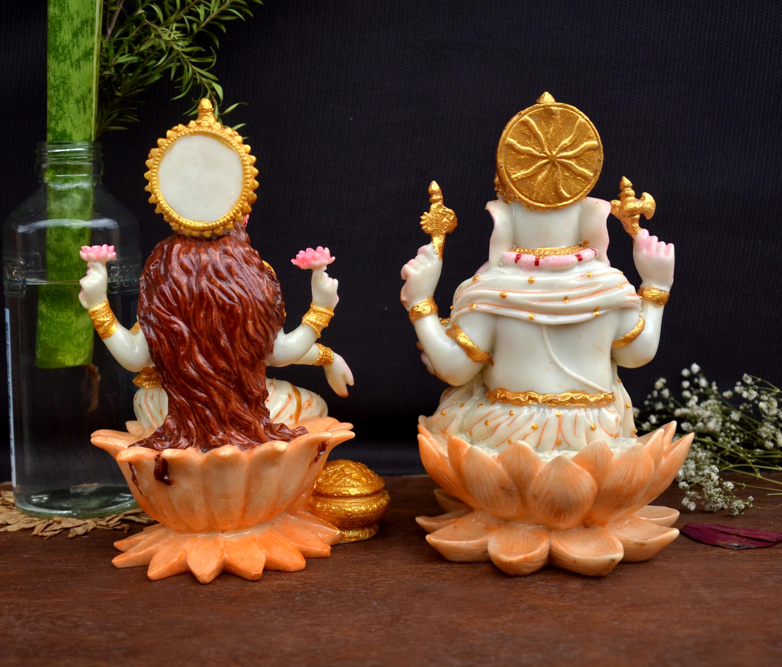 Soni Craft Marble Dust Attractive Ganesh Lakshmi Ji Set For Diwali Pooja I Religious Home Decor Idol I God Idol Gift I Spiritual