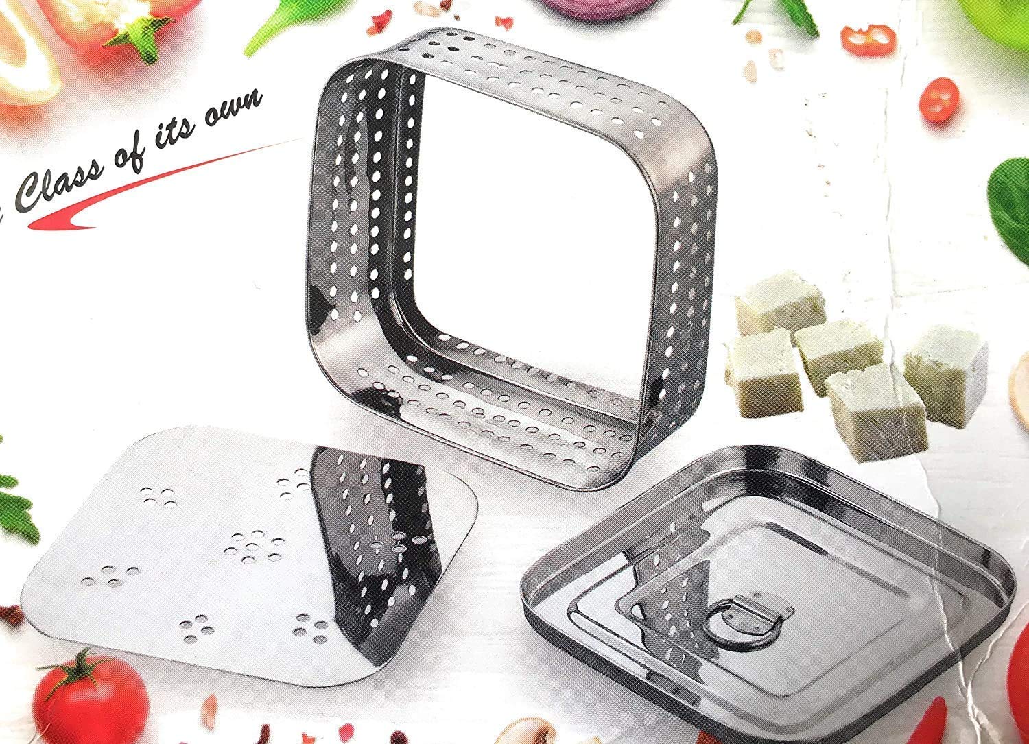 Champriti Square Paneer Maker Mould Stainless Steel 500 Ml Square Shape