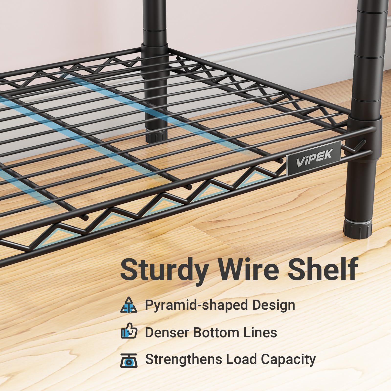 Vipek V5 Portable Closet Wardrobe Heavy Duty Clothes Rack, Freestanding Closet Metal Clothing Rack With 4 Hang Rods & 8 Shelves,