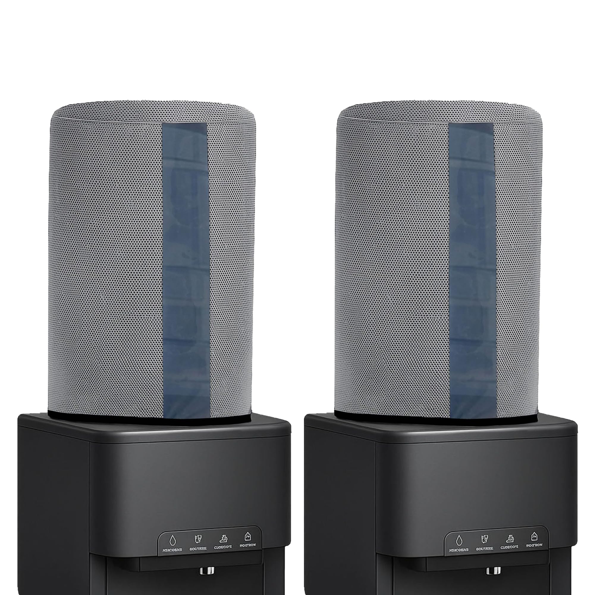 Crasome Water Dispenser For 20 Ltr / Litre Bottle Jar Cover With Transparent Strap - Grey Pack Of 2 (Dc-Ts-G-2Q)