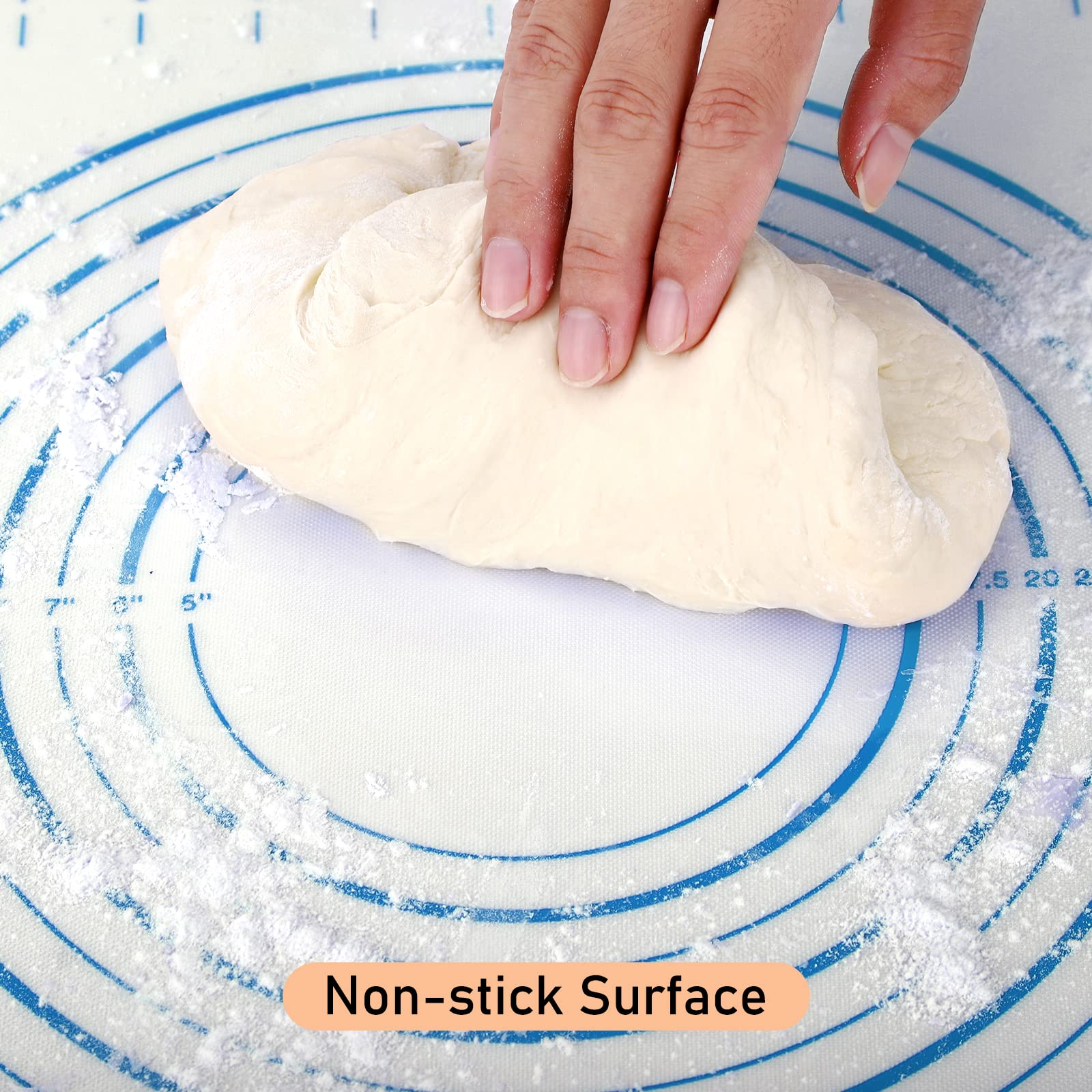Silicone Baking Mat With Measurements, Pastry Mat/Fondant Mat/Dough Rolling Mat/Counter Mat/Oven Liner Mat, 20 ' '(W)28 ' '(L) B