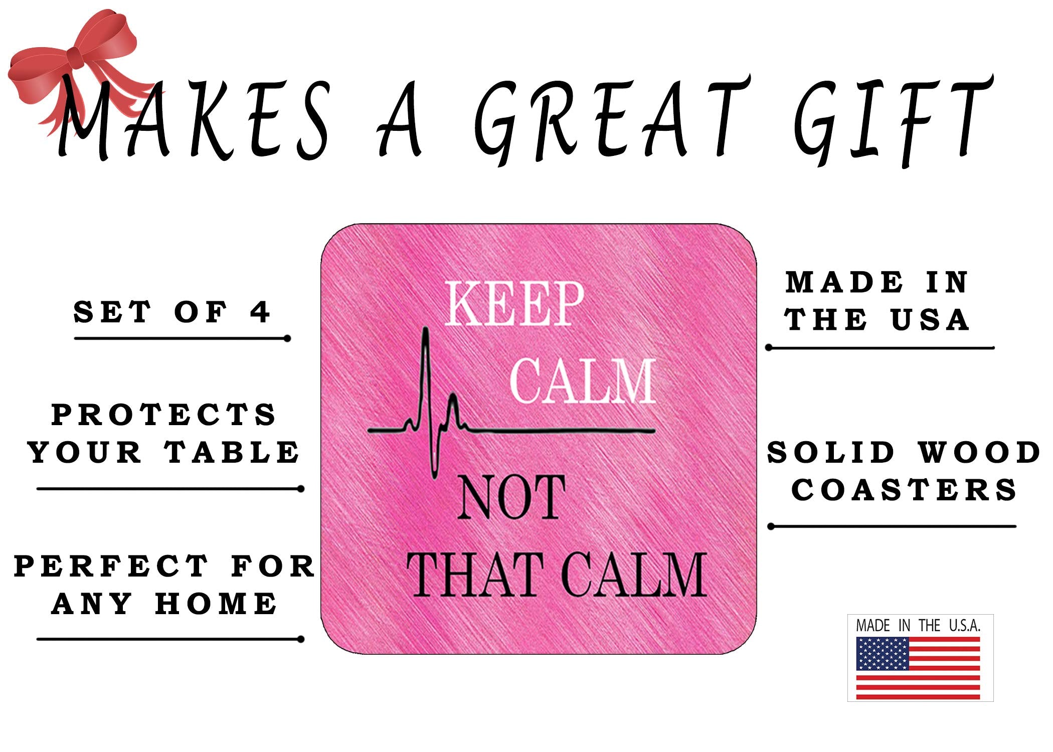 Nurse Drink Coaster Set RN Nursing CNA Gift Joke Funny Home Kitchen Barware