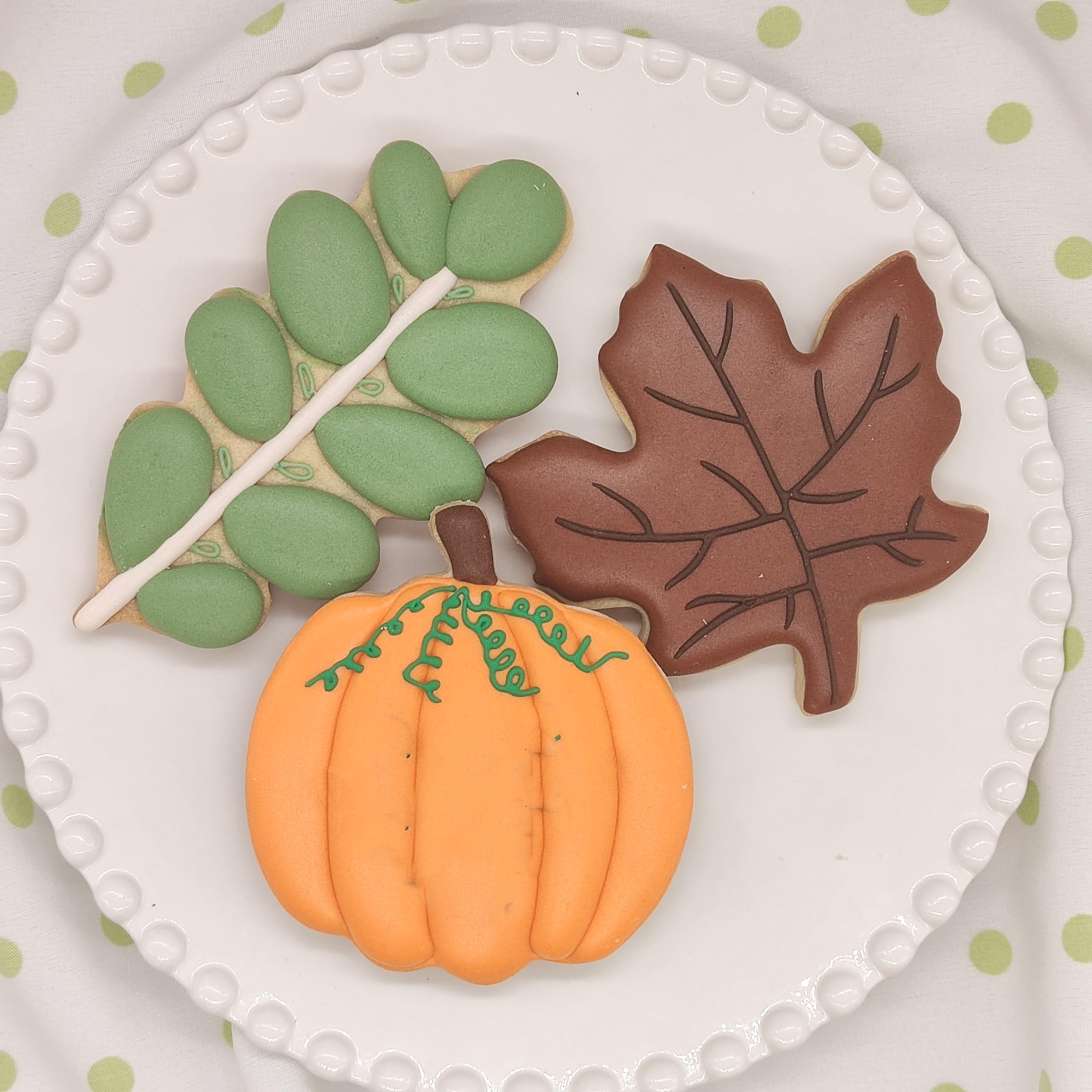 3 Pcs Fall Leaves Cookie Cutters, Large Size 3.2'' To 4.5'' Thanksgving Cookie Cutter Holiday Themed Shapes Of Maple Leaf, Oak L