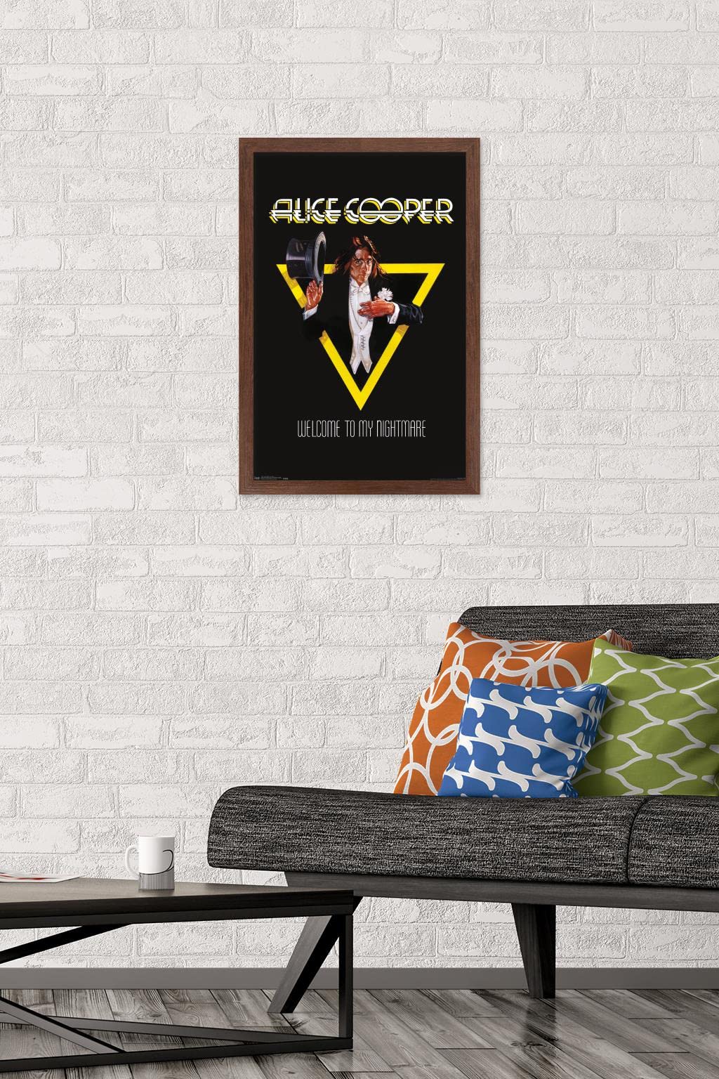 Trends International Alice Cooper - Welcome Wall Poster, 14.725'' X 22.375'', Mahogany Framed Version