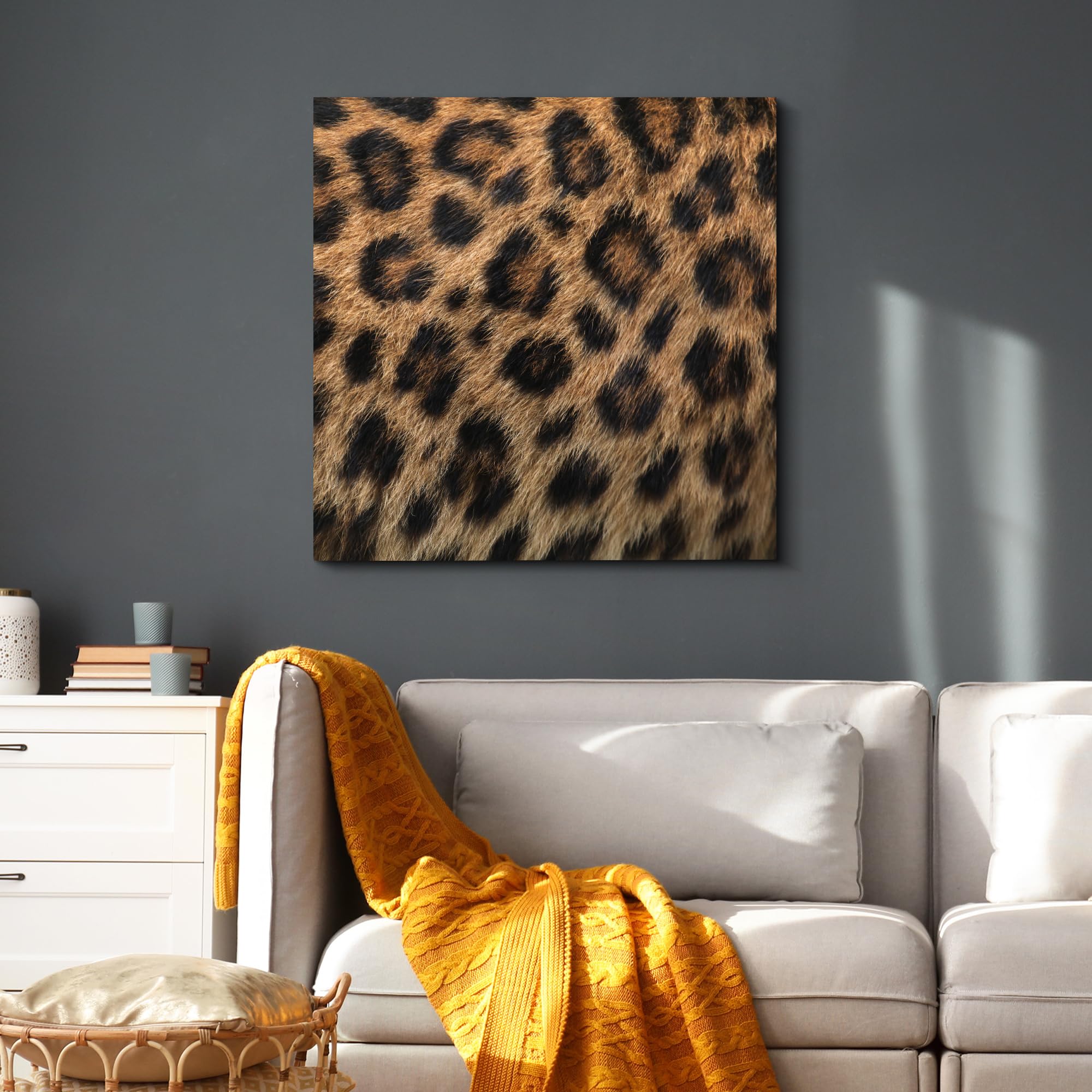Wall26 - Canvas Prints Wall Art - Canvas Prints Wall Art Leopard Fur/Skin Texture - 24''X24''